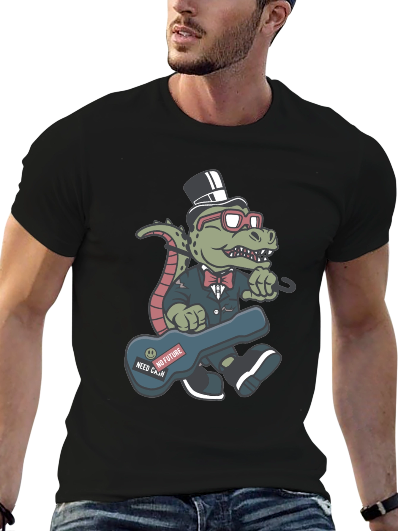 Dapper Gator Tee: No Future Need Cash