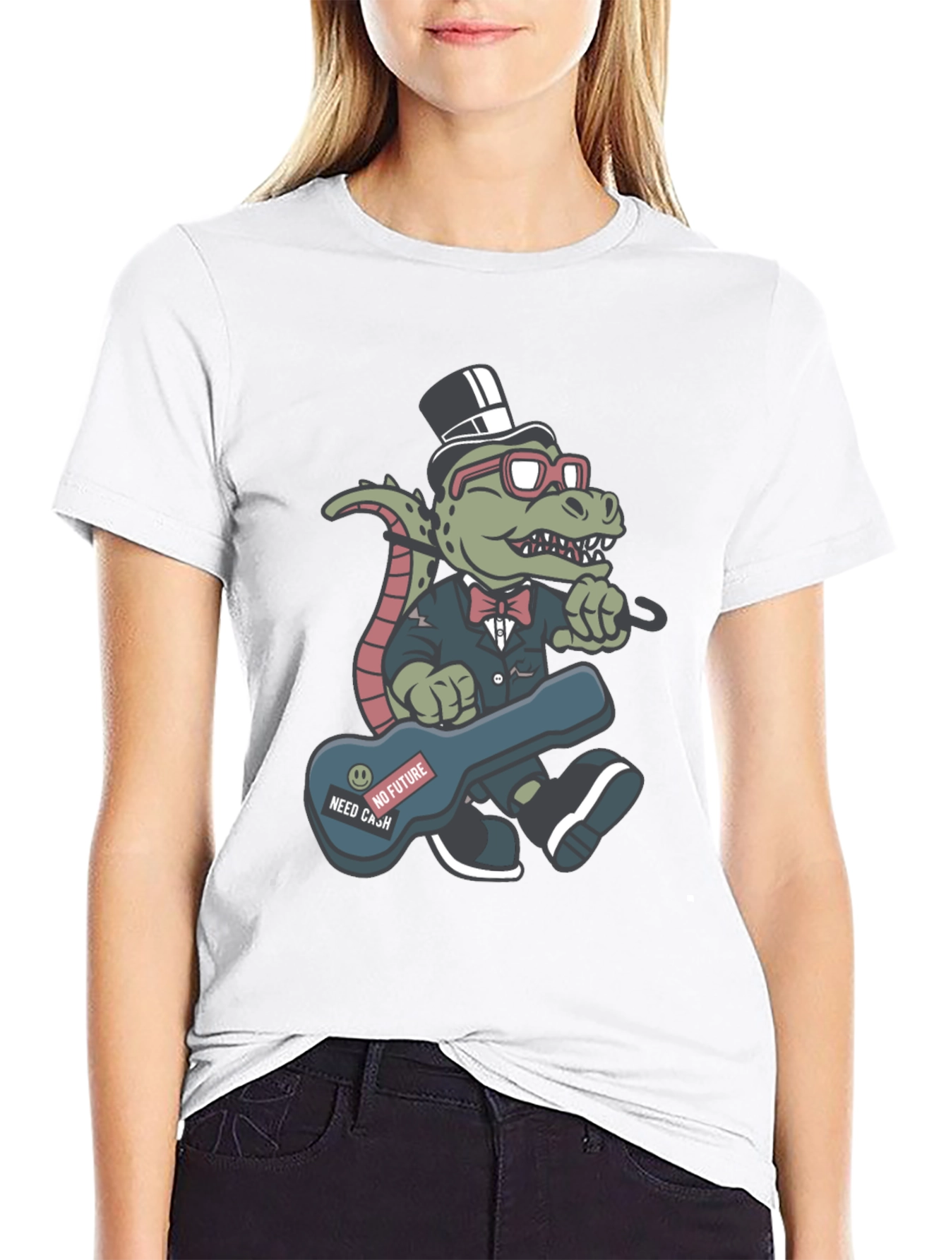 Dapper Gator Tee: No Future Need Cash