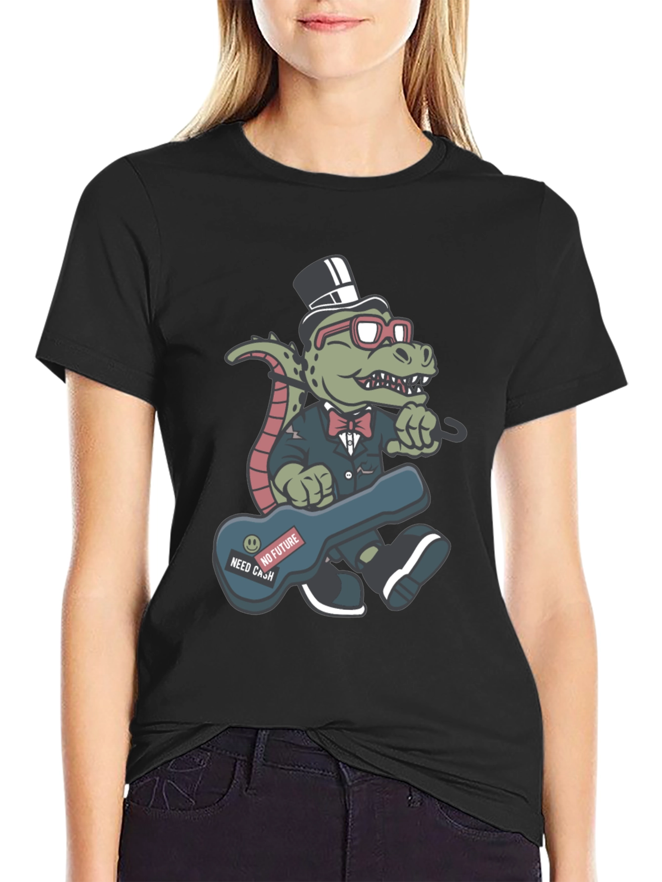 Dapper Gator Tee: No Future Need Cash