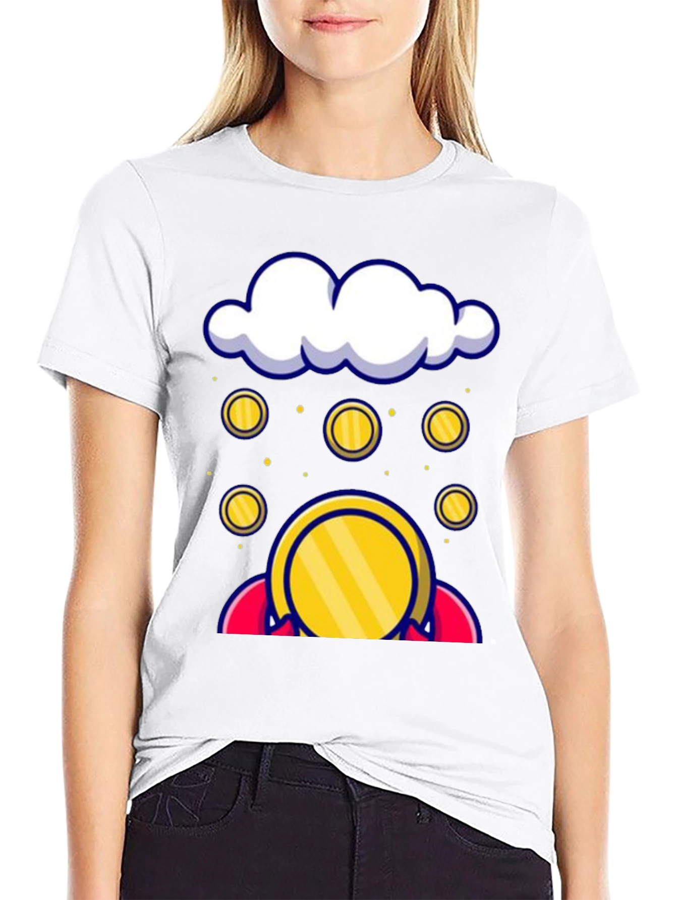 Cloud Coin Graphic Tee - Black