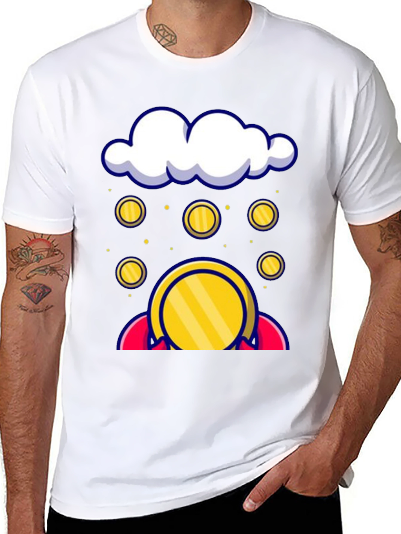 Cloud Coin Graphic Tee - Black