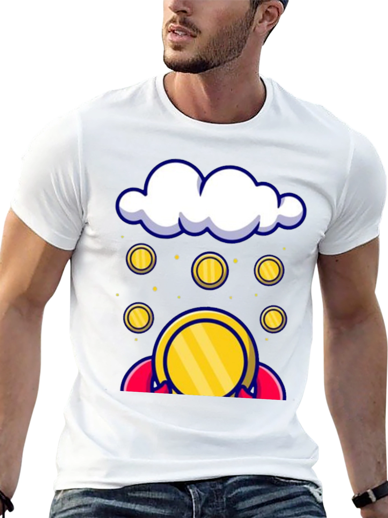 Cloud Coin Graphic Tee - Black