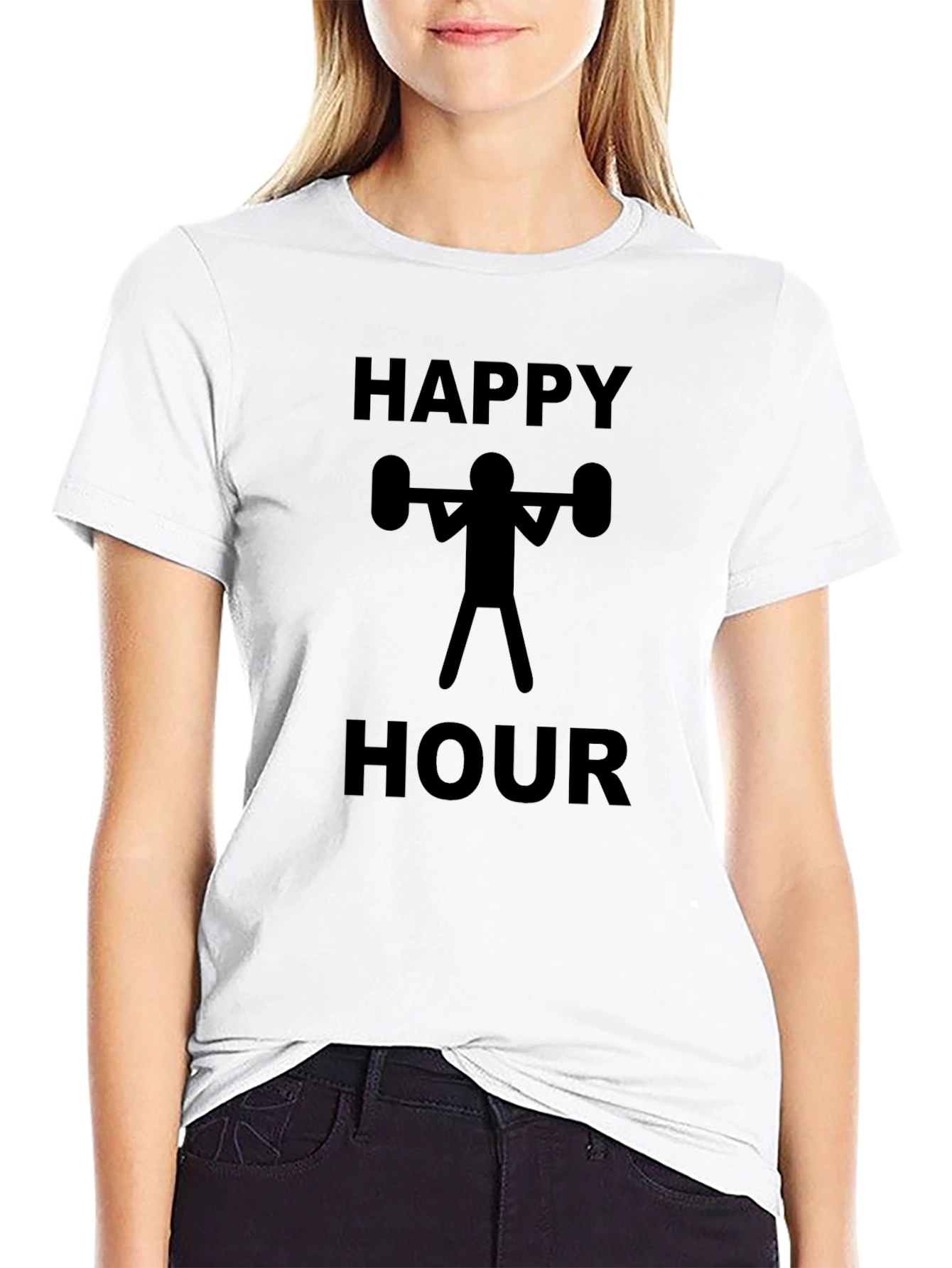 Happy Hour Weightlifting T-Shirt - Black