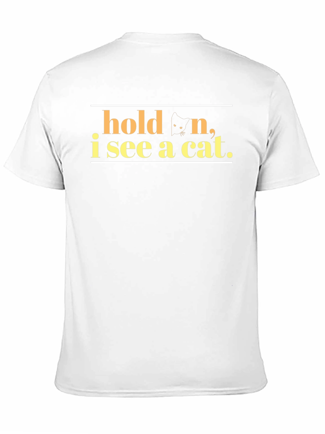 Hold On I See A Cat Black T-Shirt