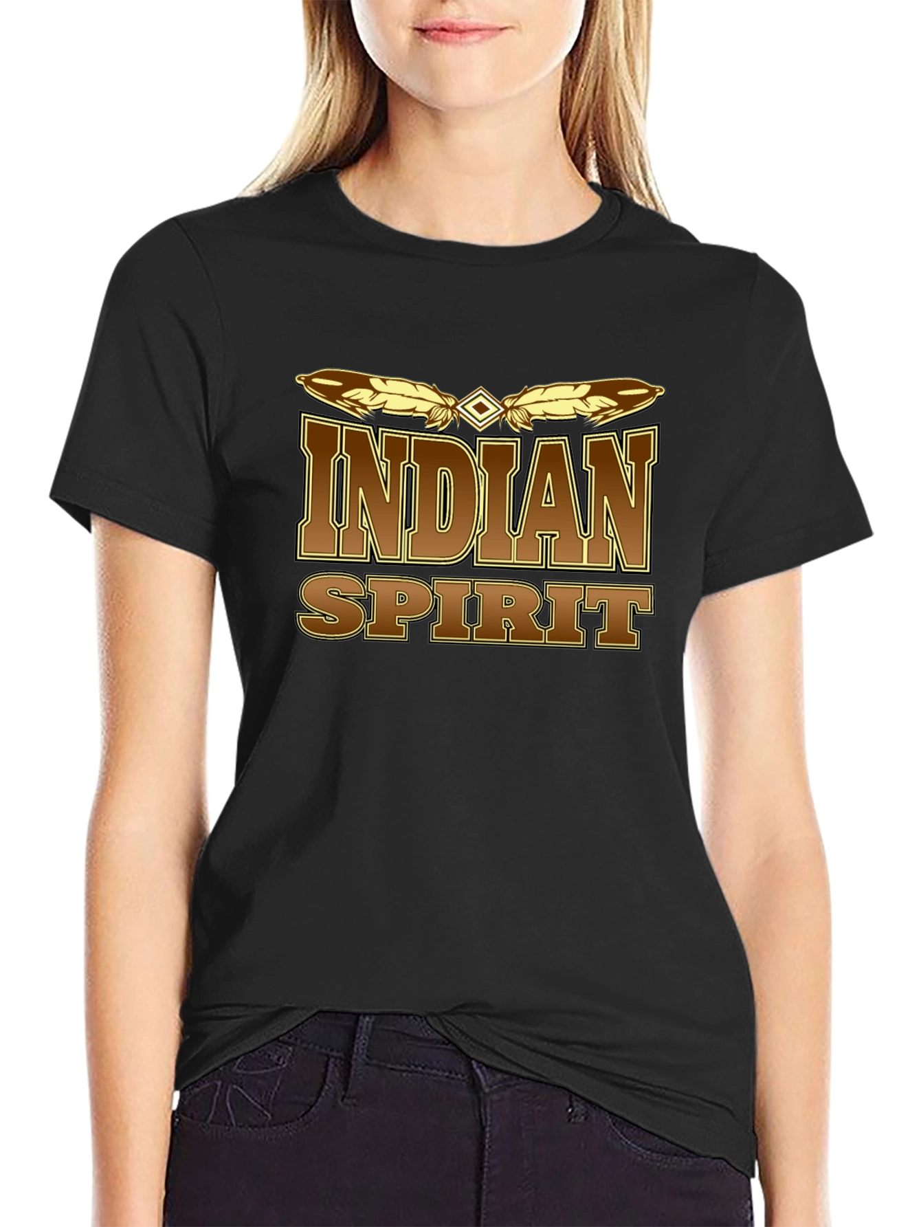 Indian Spirit Graphic Tee - Mens Black T-Shirt