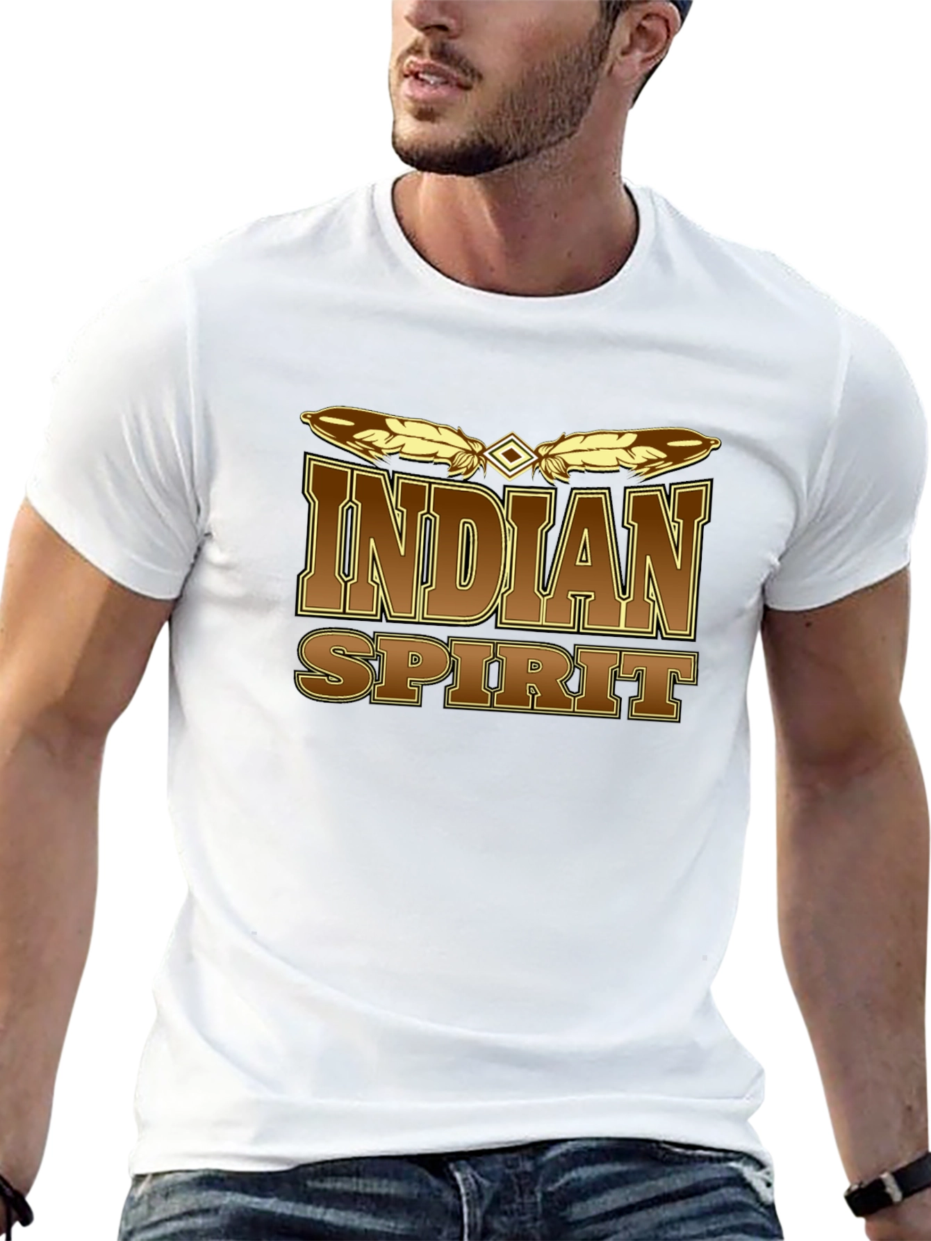 Indian Spirit Graphic Tee - Mens Black T-Shirt