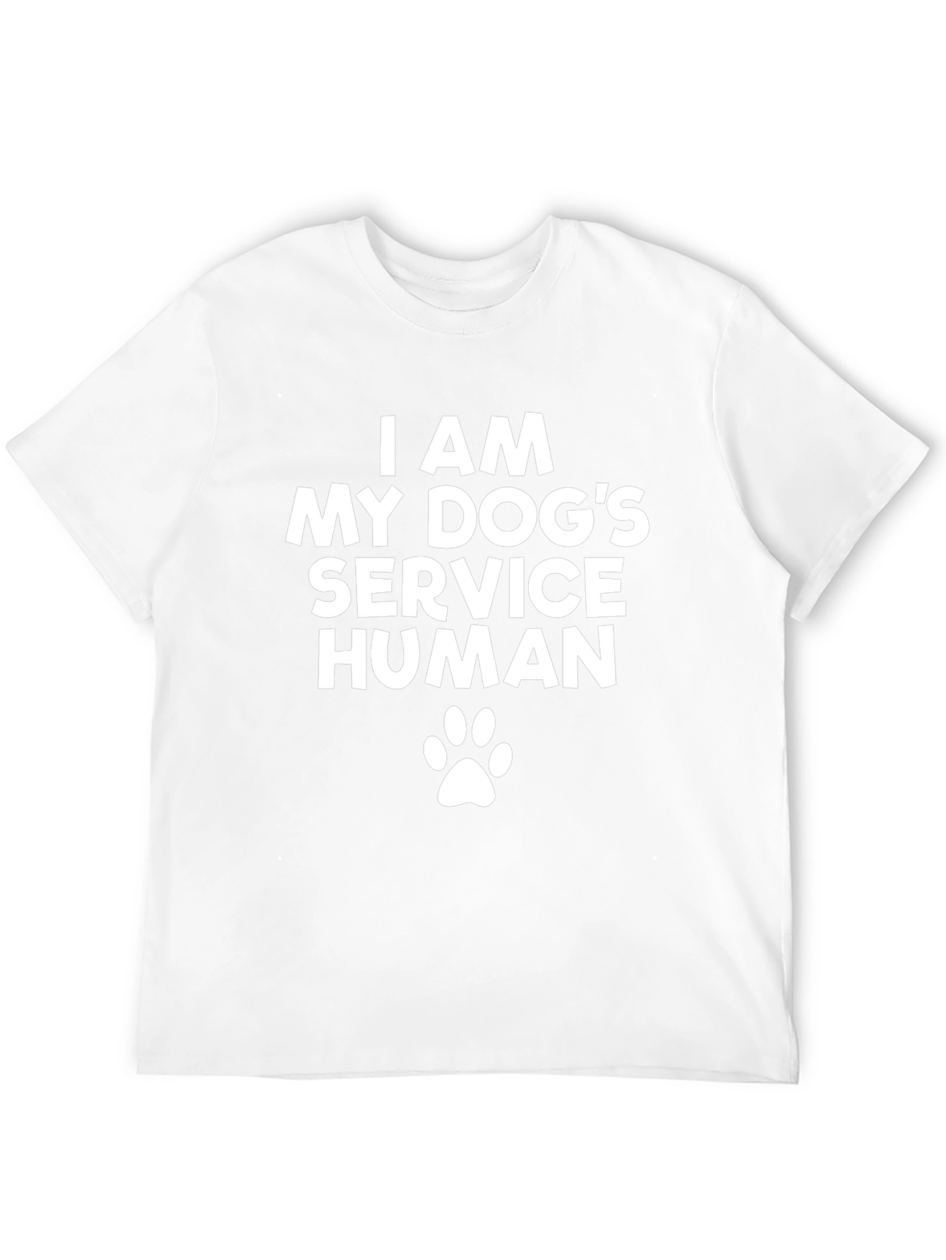 I Am My Dogs Service Human Black T-Shirt
