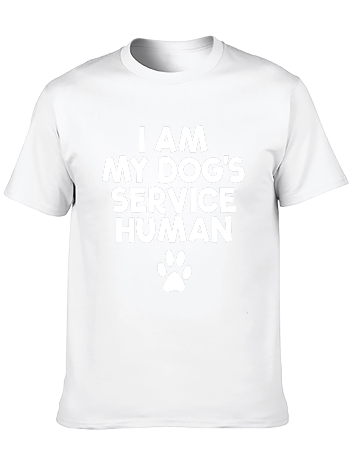 I Am My Dogs Service Human Black T-Shirt