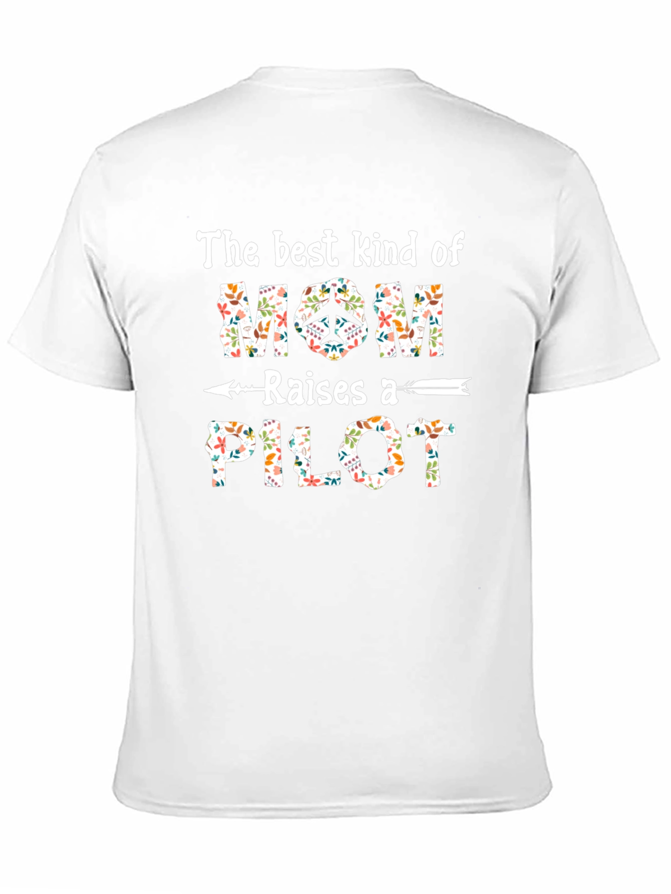 Floral Mom Raises A Pilot Graphic T-Shirt