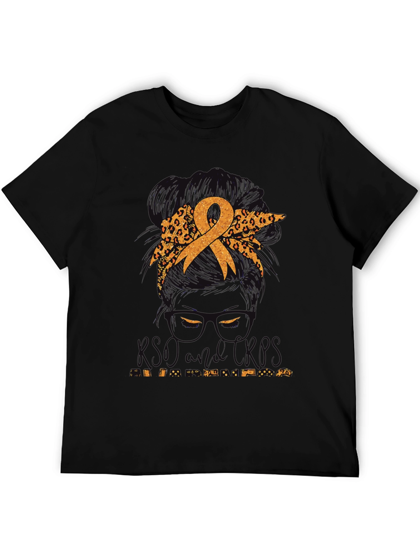 Childhood Cancer Awareness Messy Bun T-Shirt