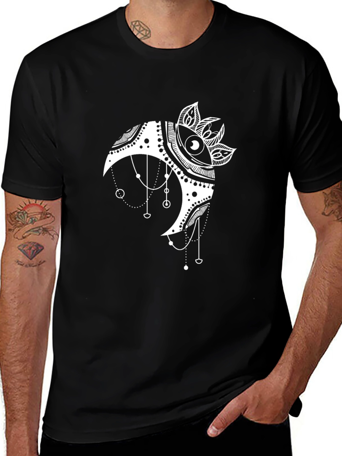 Mystic Moon Eye T-Shirt - Black Graphic Tee