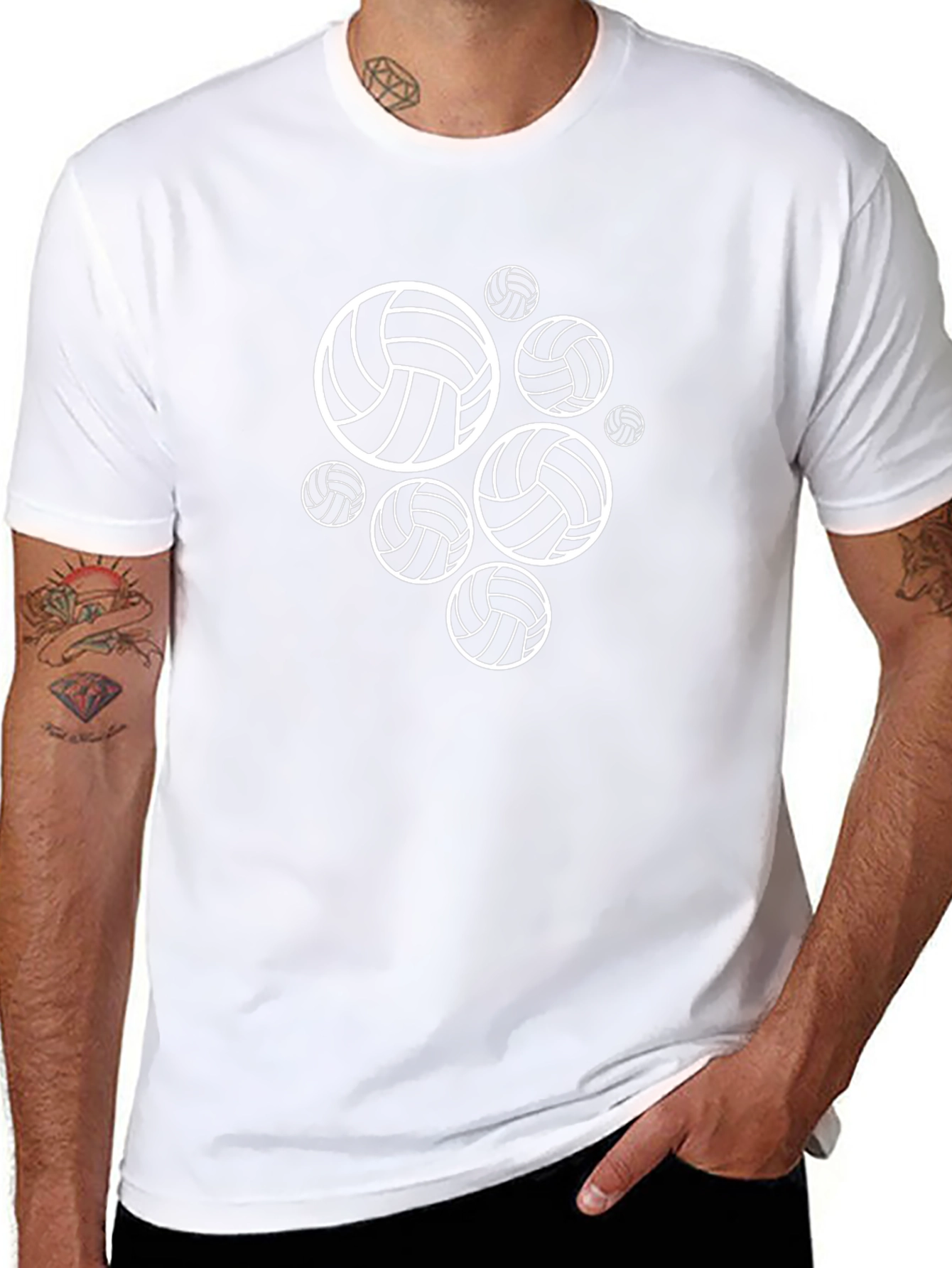 Volleyball Graphic Tee - Black