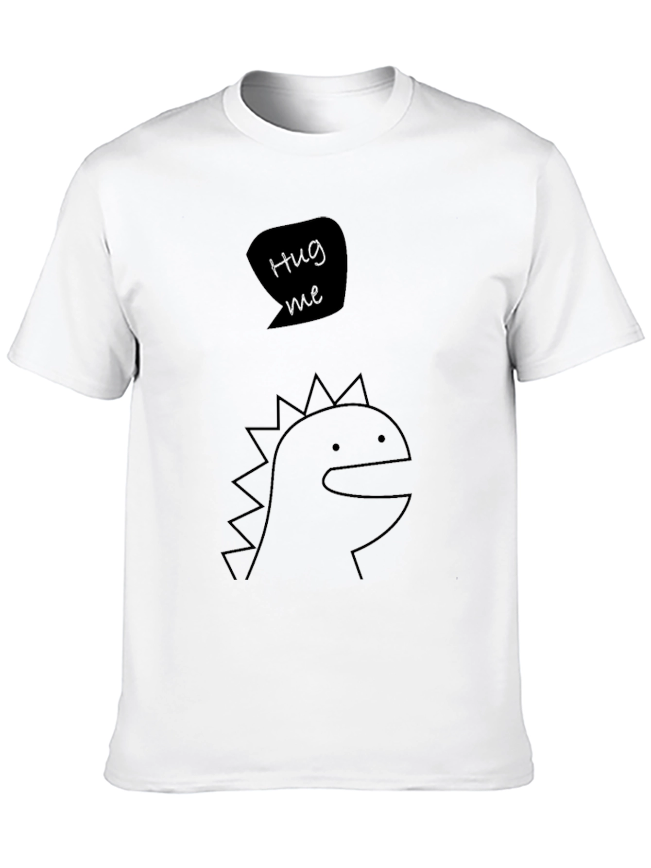 Hug Me Dinosaur Graphic Tee - Black T-Shirt