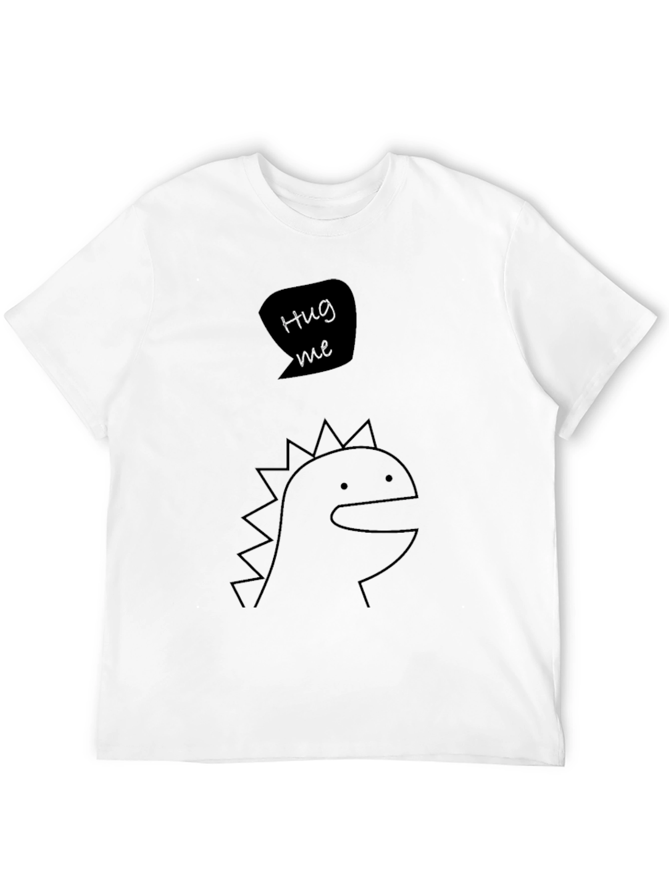 Hug Me Dinosaur Graphic Tee - Black T-Shirt