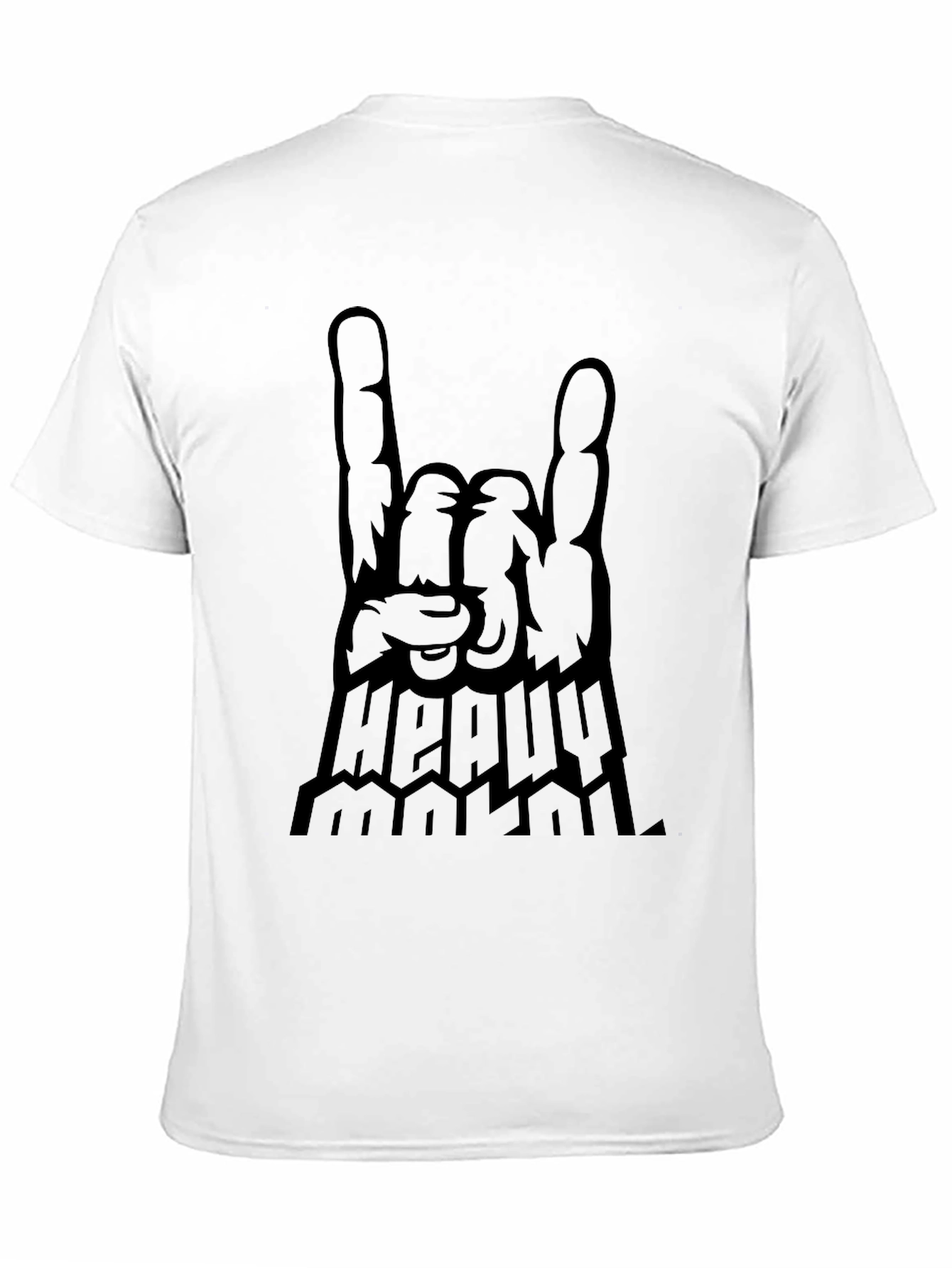 Heavy Metal Rock On Hand Graphic T-Shirt