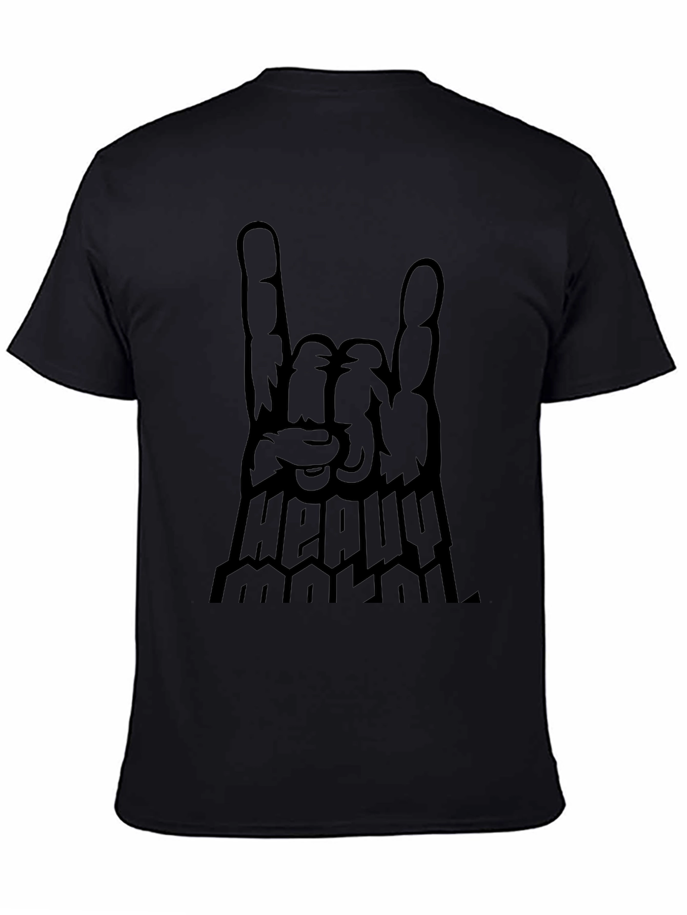 Heavy Metal Rock On Hand Graphic T-Shirt