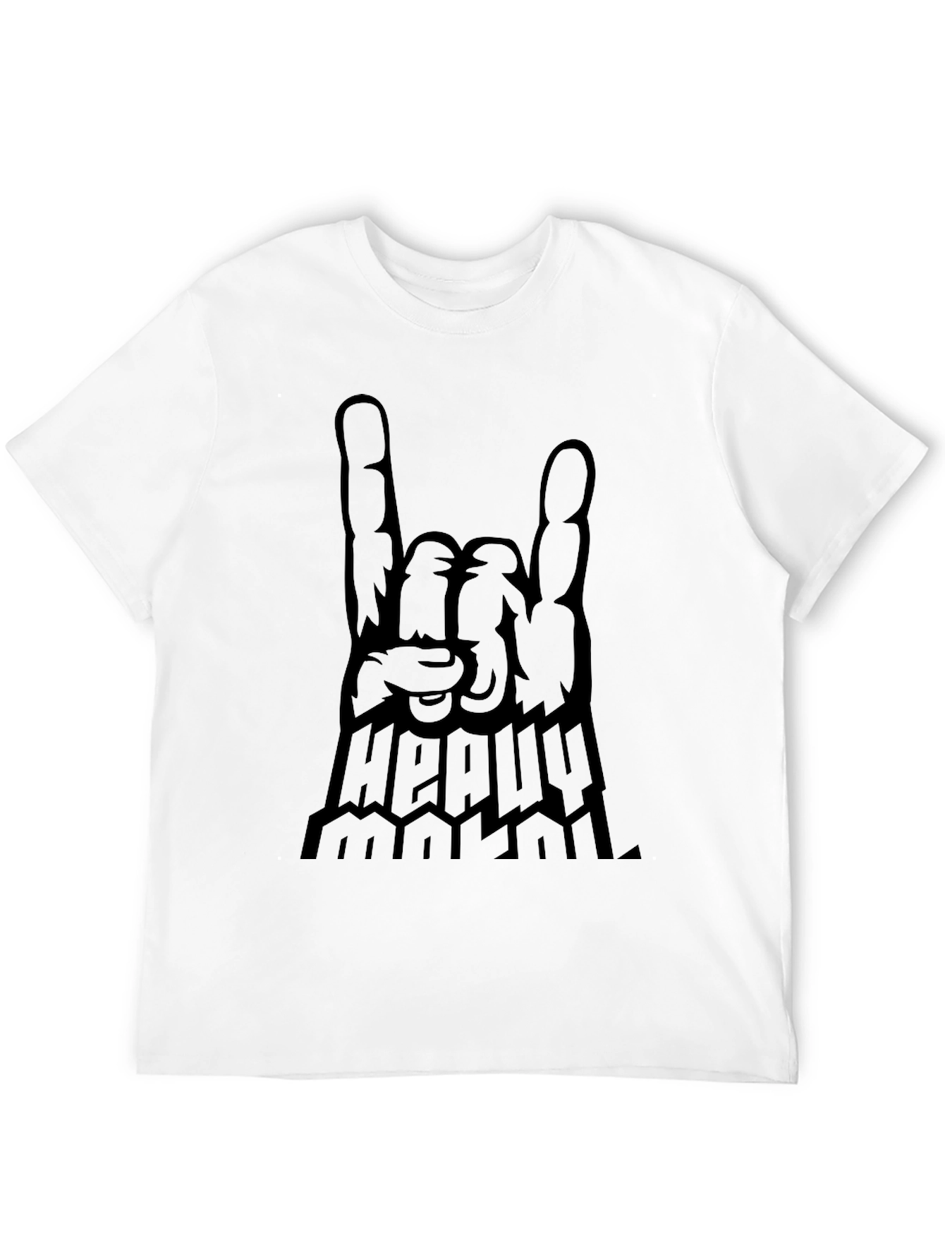 Heavy Metal Rock On Hand Graphic T-Shirt