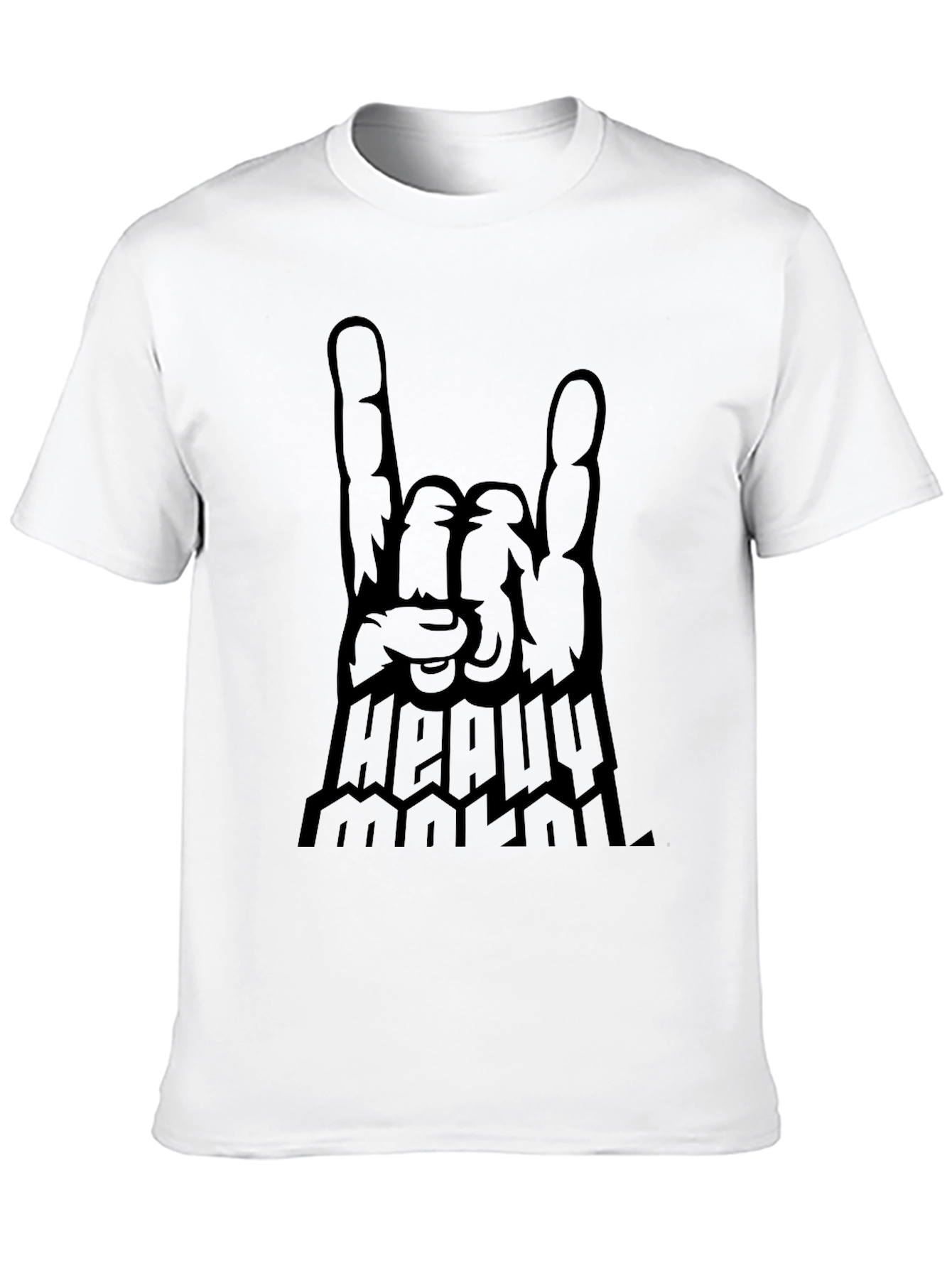 Heavy Metal Rock On Hand Graphic T-Shirt