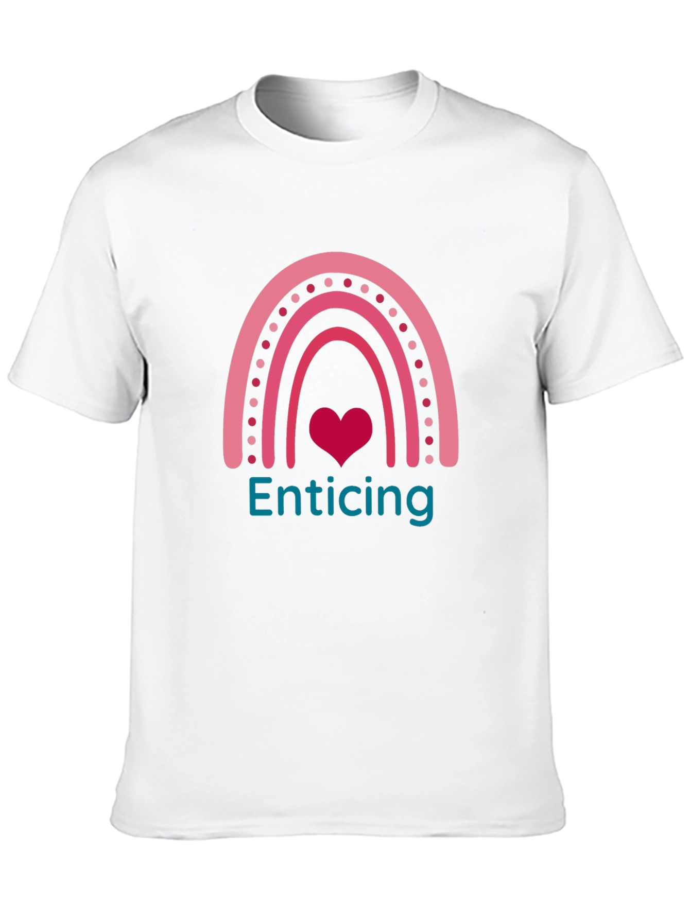 Enticing Heart Rainbow Graphic T-Shirt