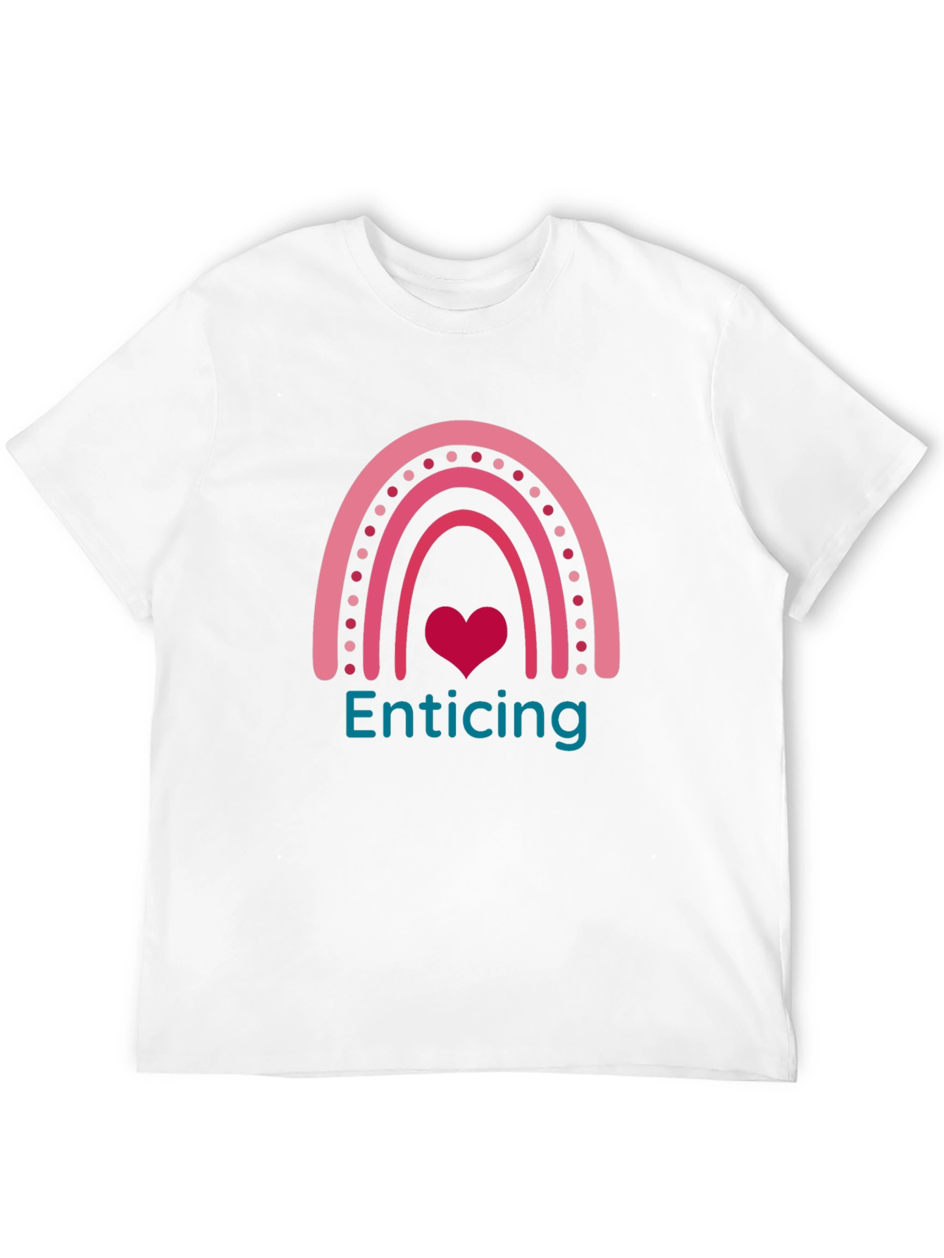 Enticing Heart Rainbow Graphic T-Shirt