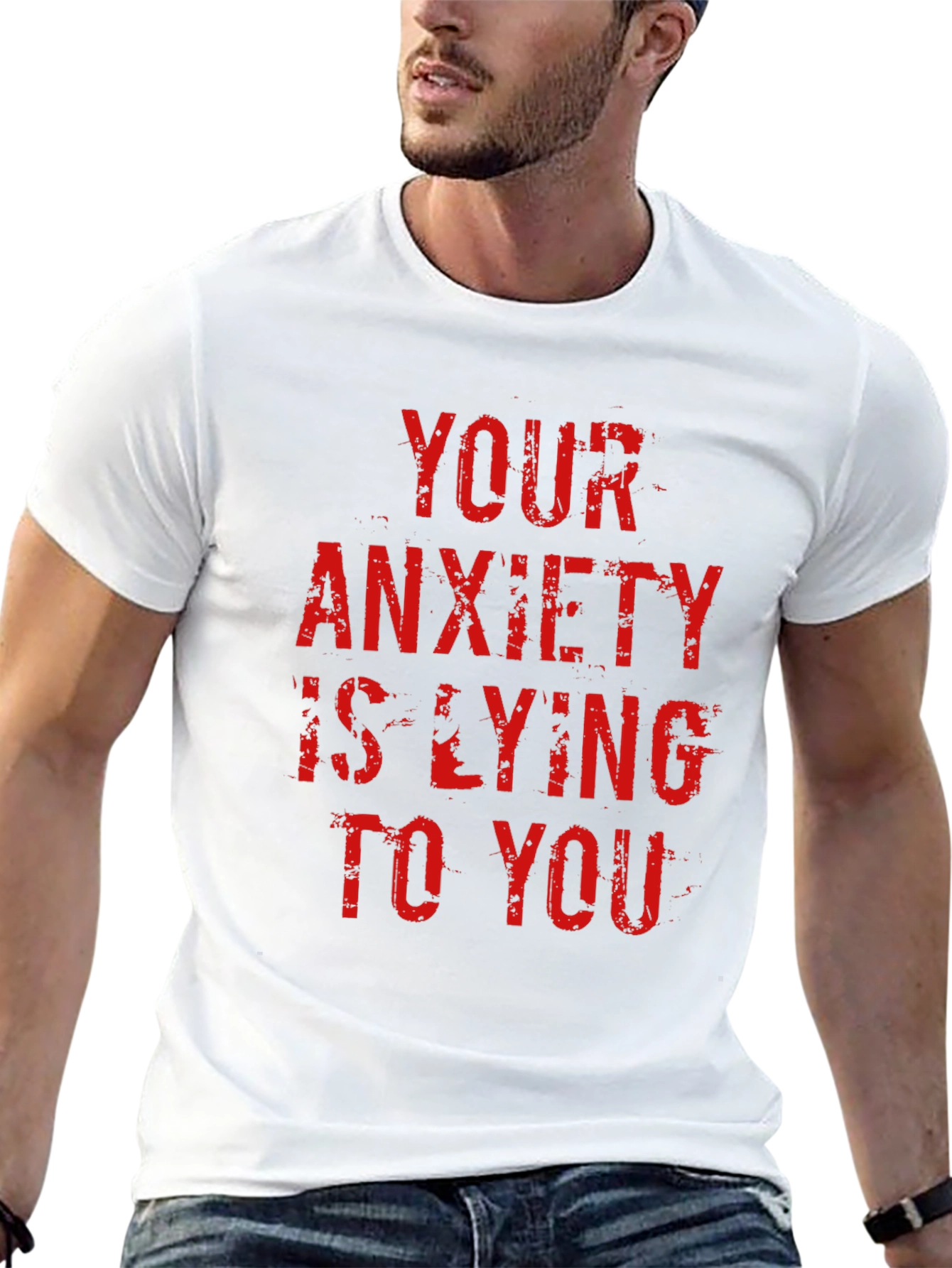 Anxiety Truth Tee - Red Letter Statement Shirt