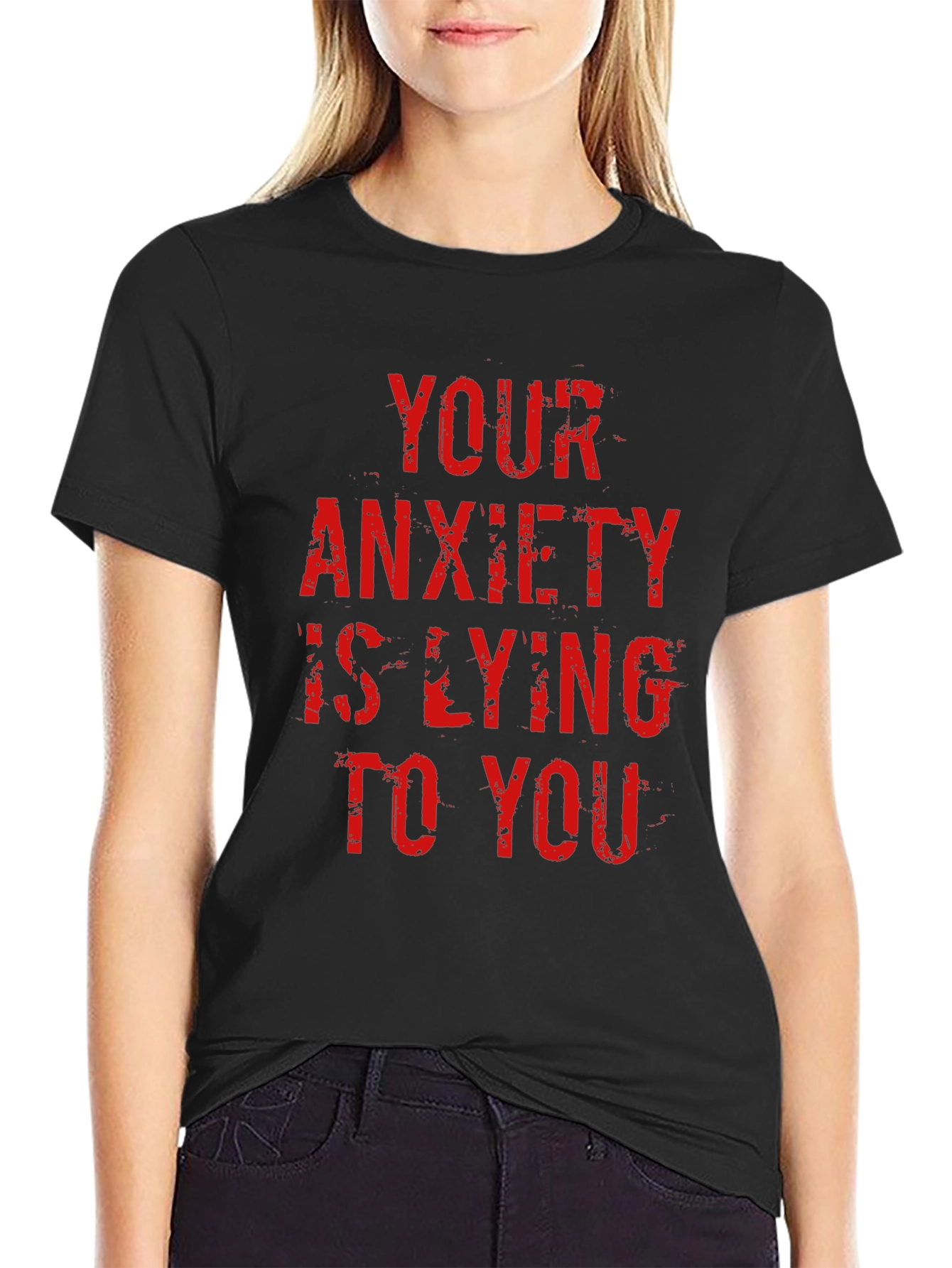 Anxiety Truth Tee - Red Letter Statement Shirt