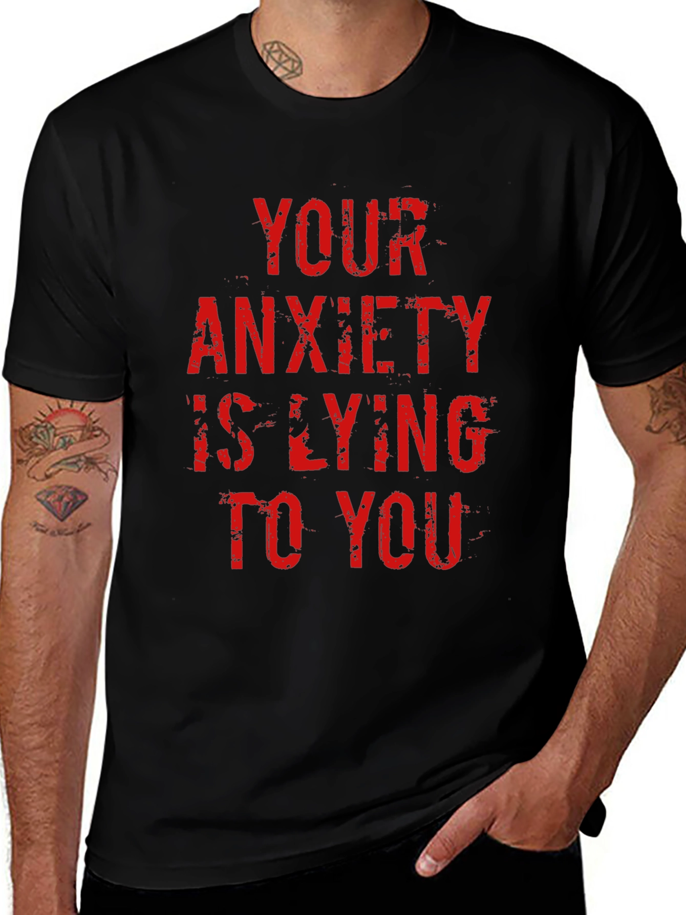 Anxiety Truth Tee - Red Letter Statement Shirt