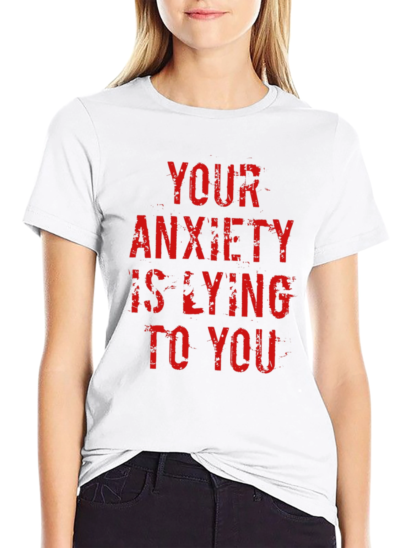 Anxiety Truth Tee - Red Letter Statement Shirt
