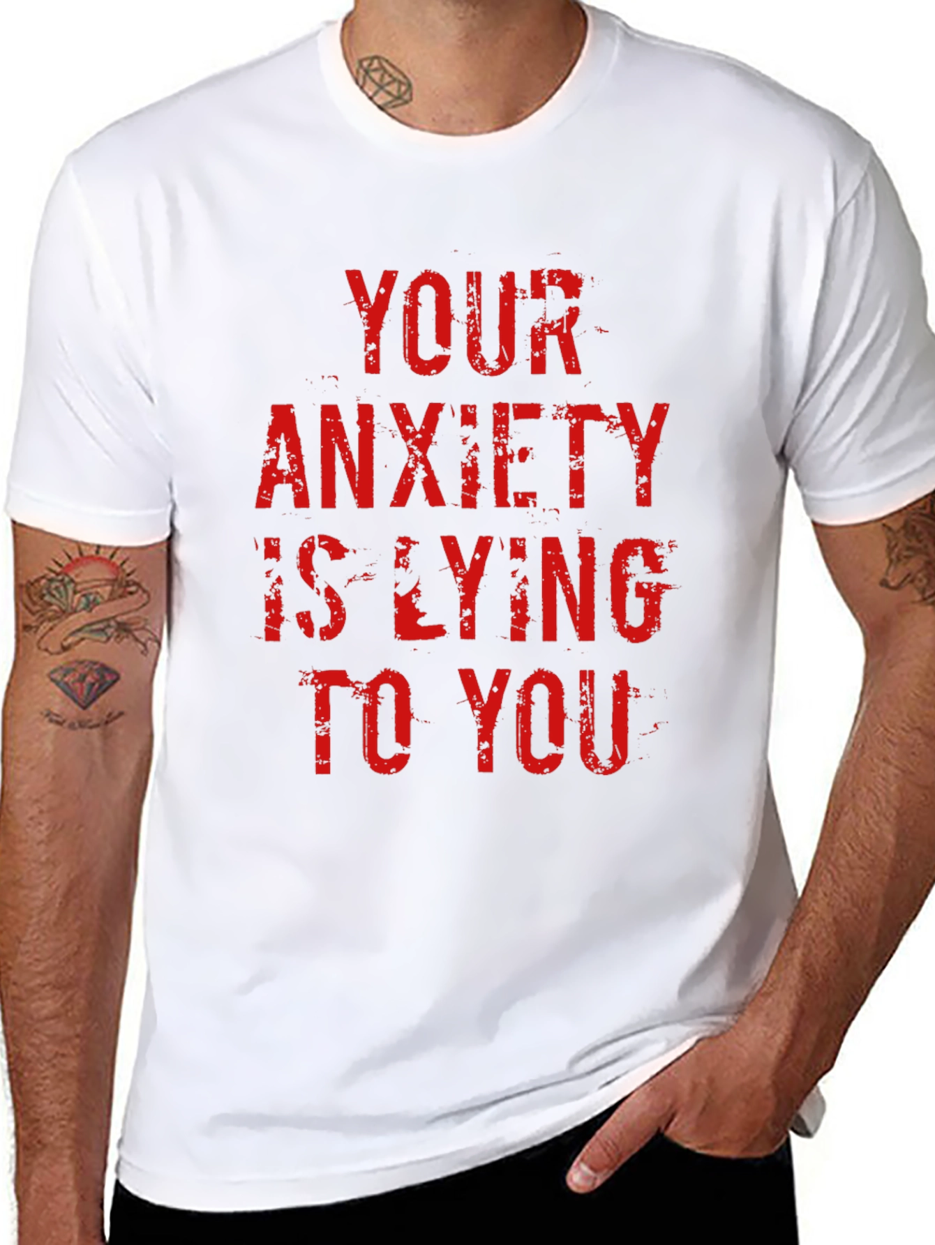 Anxiety Truth Tee - Red Letter Statement Shirt