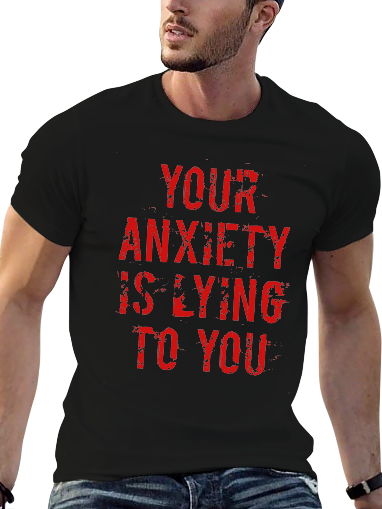 Anxiety Truth Tee - Red Letter Statement Shirt