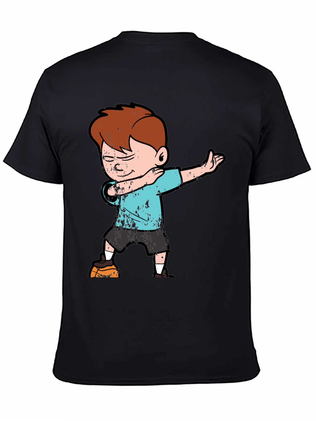 Boy Dabbing on Black T-Shirt