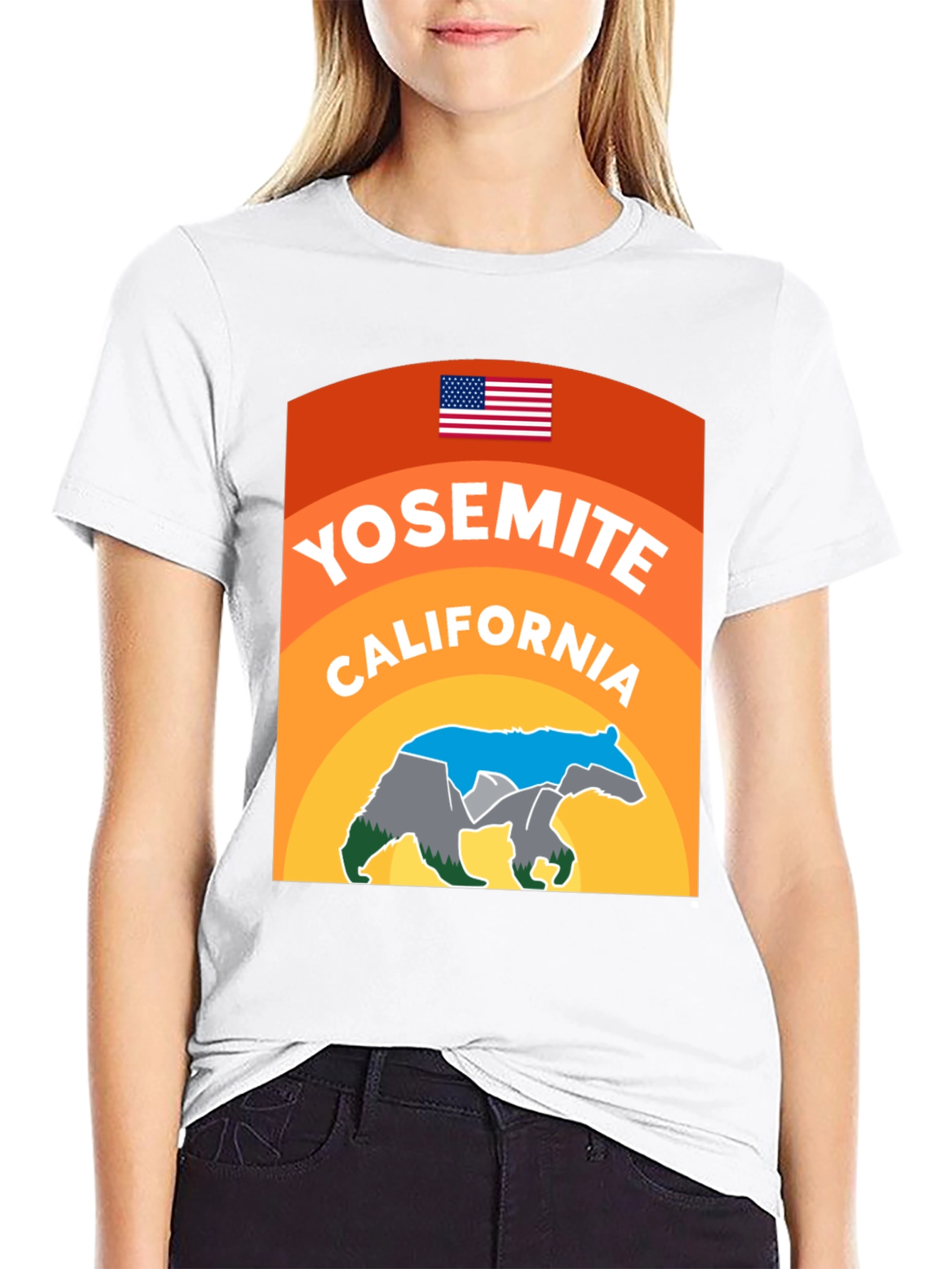 Yosemite California Bear Graphic T-Shirt