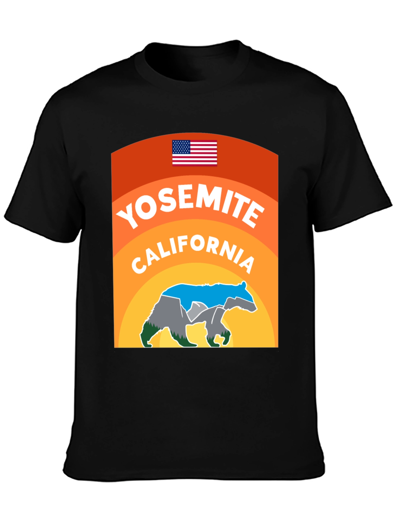 Yosemite California Bear Graphic T-Shirt