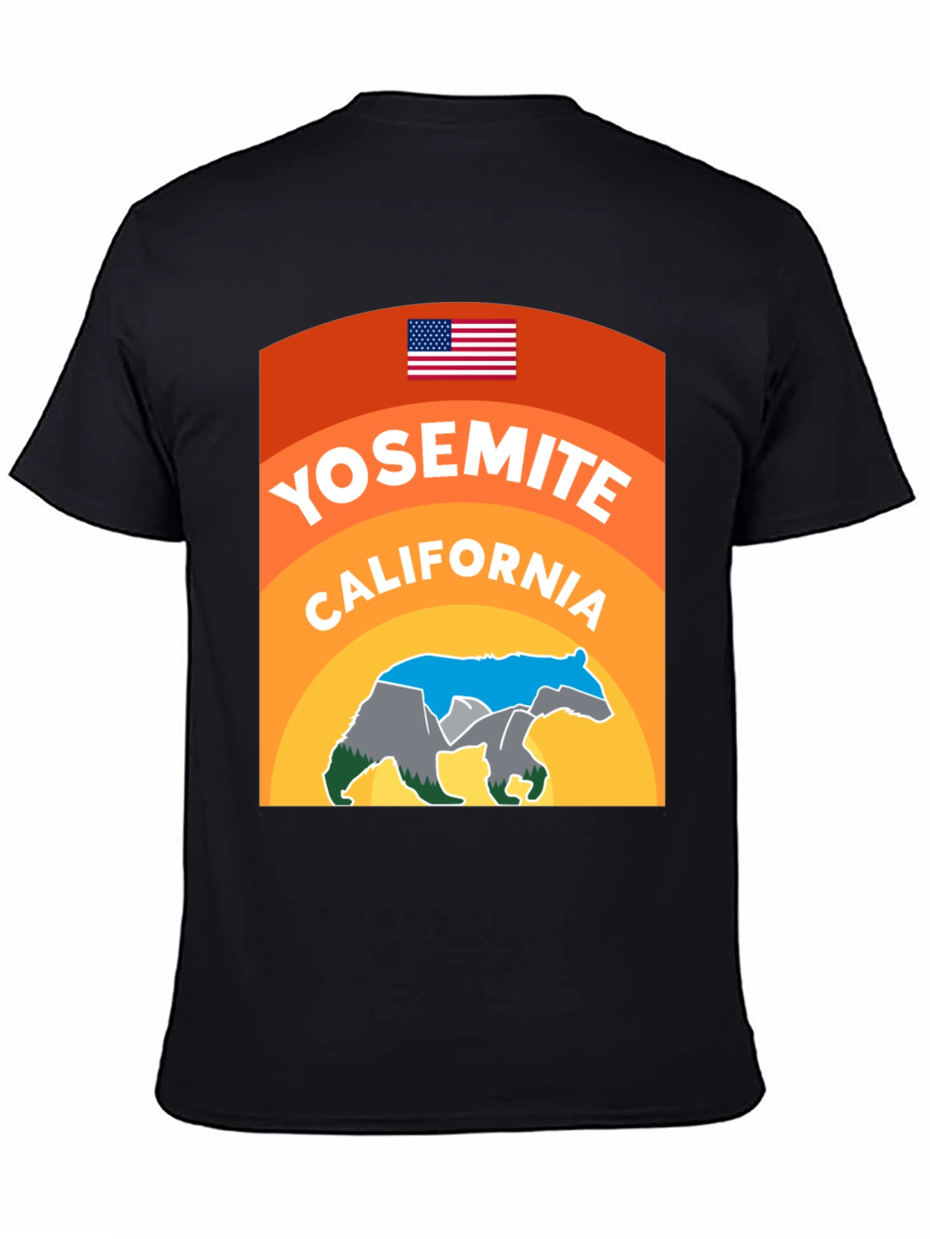 Yosemite California Bear Graphic T-Shirt