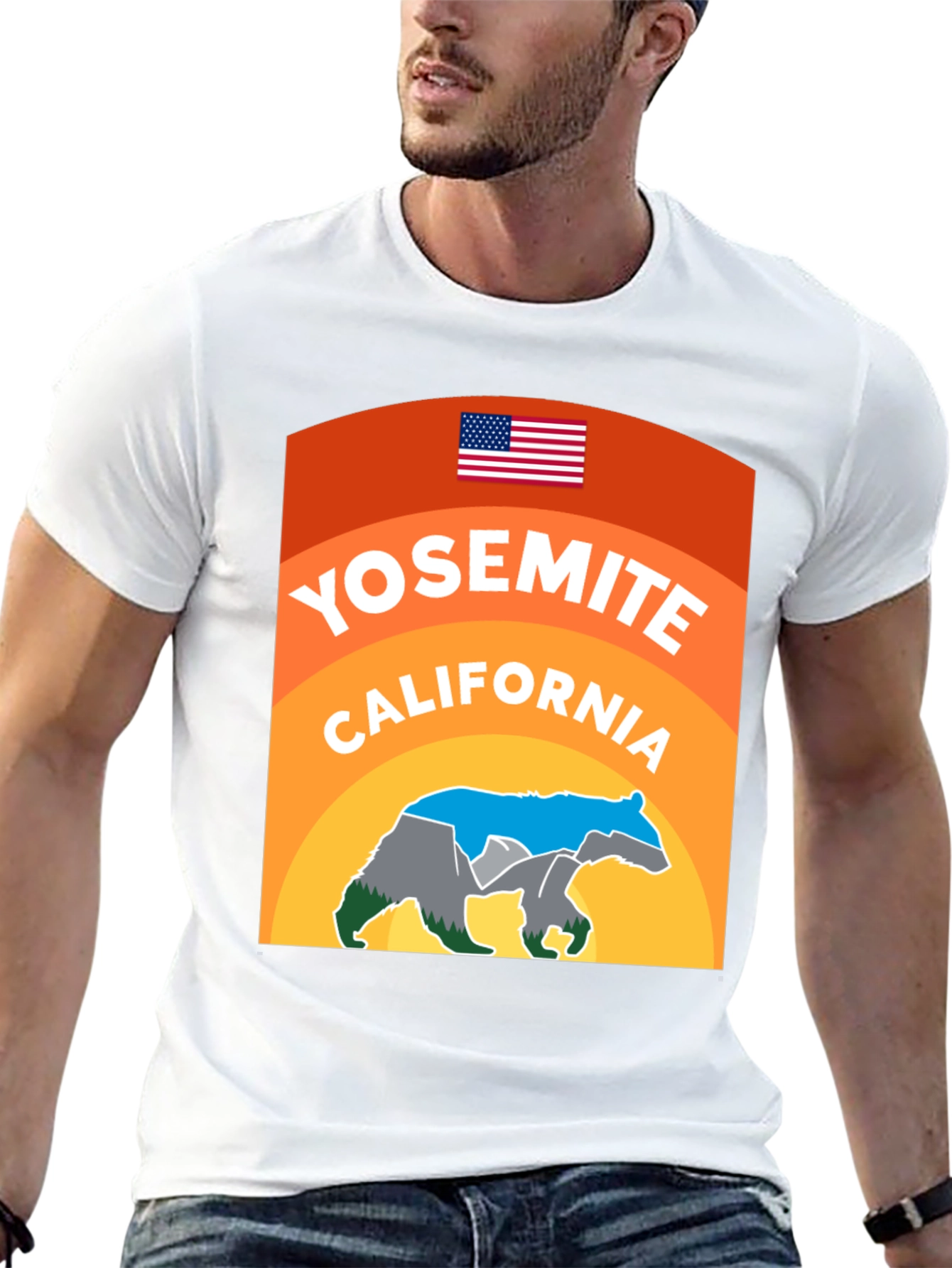 Yosemite California Bear Graphic T-Shirt