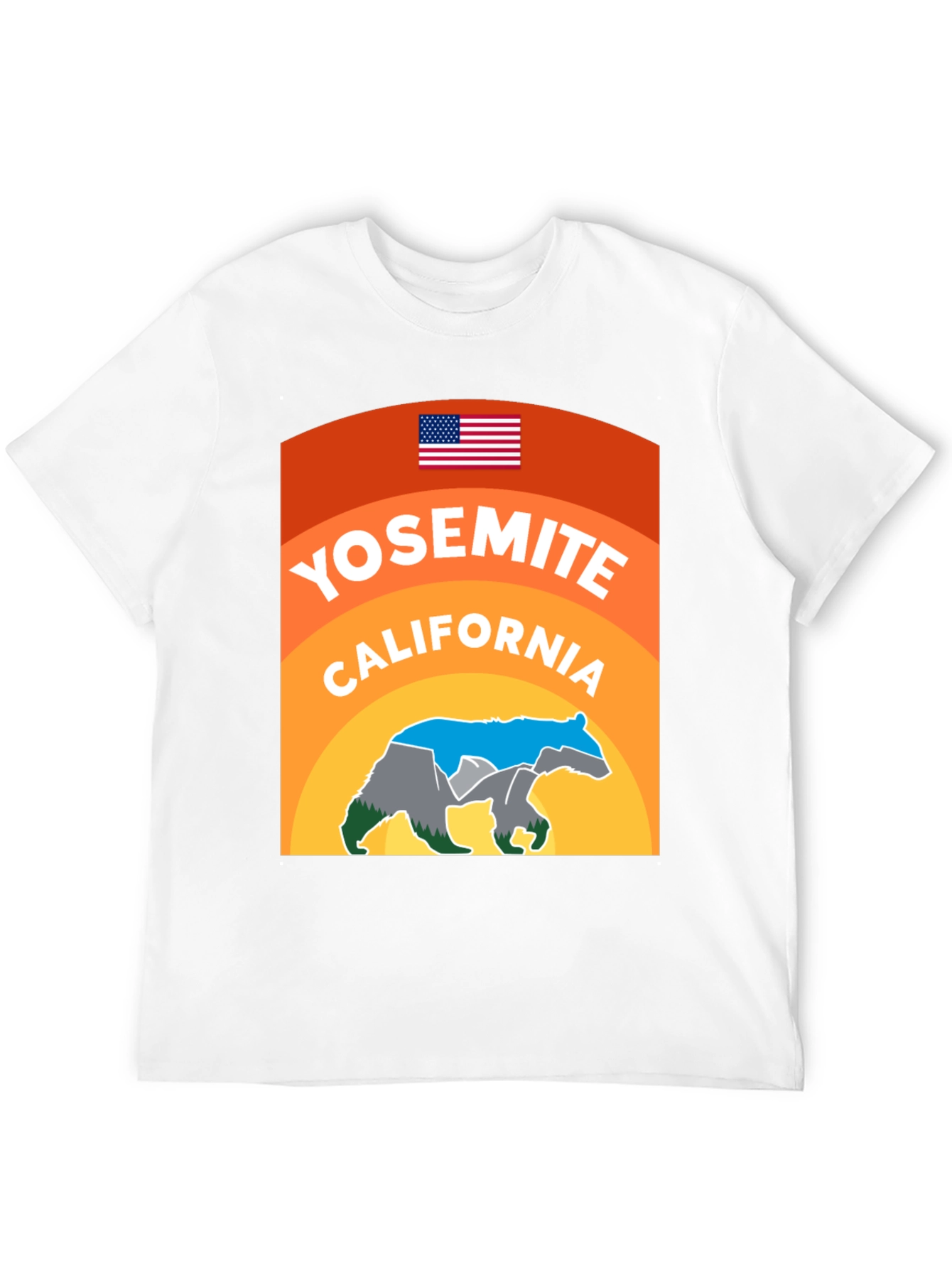 Yosemite California Bear Graphic T-Shirt