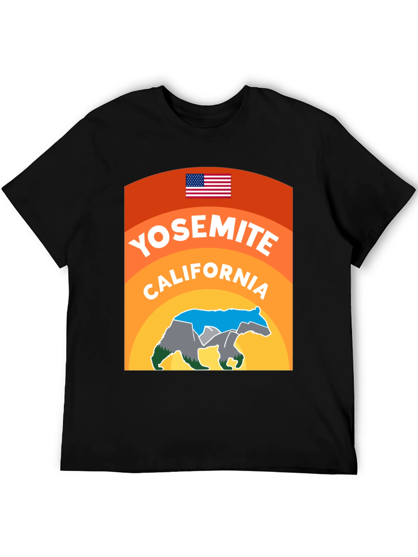 Yosemite California Bear Graphic T-Shirt