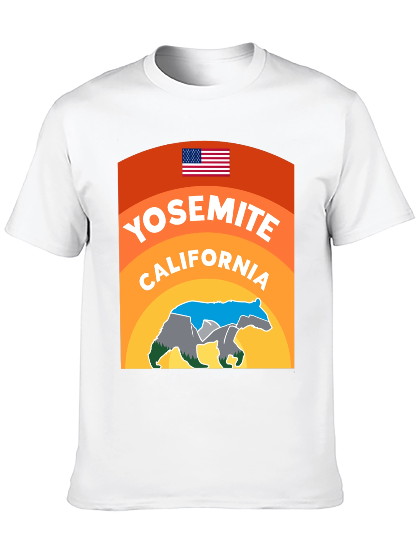 Yosemite California Bear Graphic T-Shirt