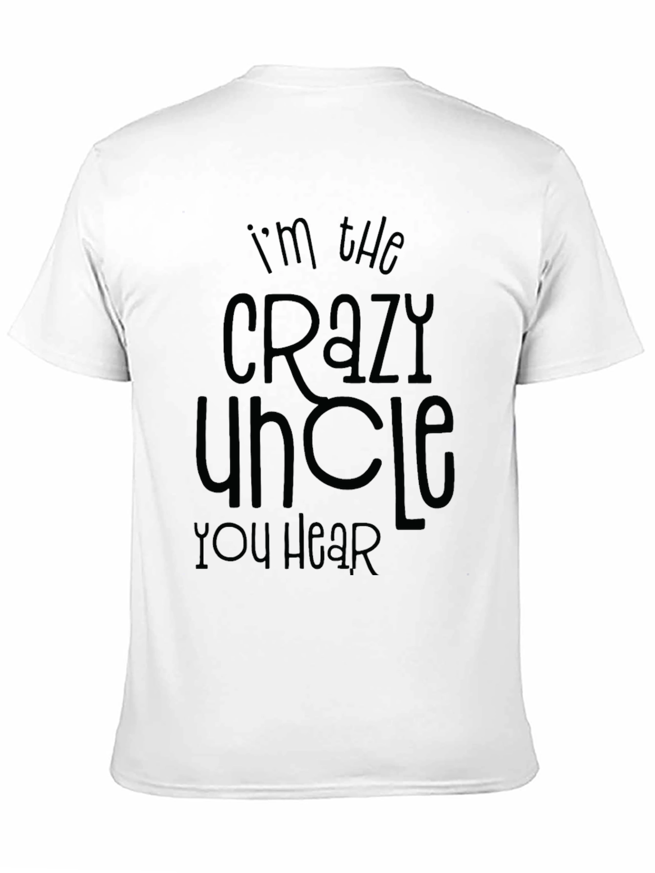 Crazy Uncle T-Shirt Mens Black Crew Neck Novelty Tee