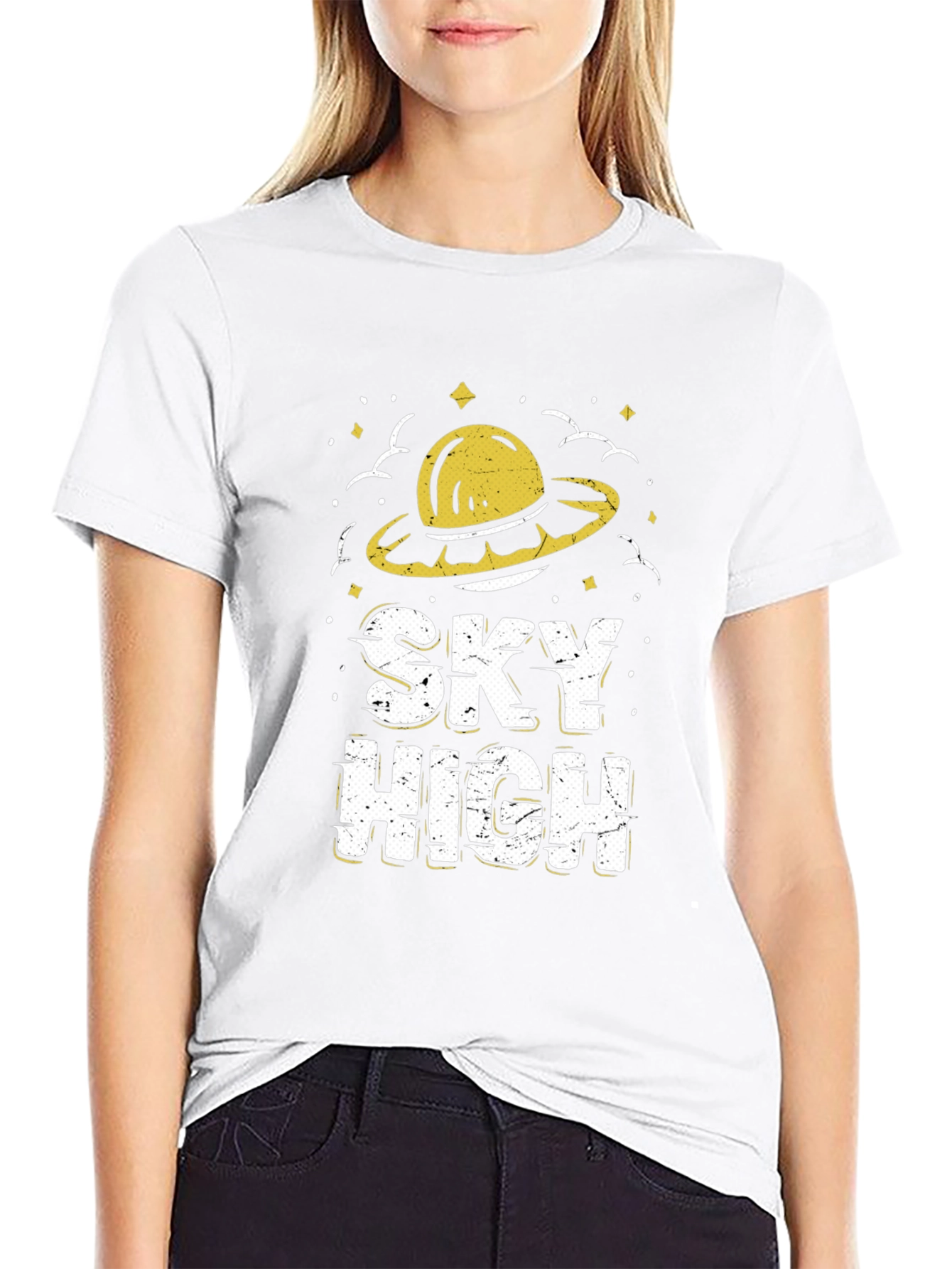 Sky High UFO Graphic T-Shirt - Retro Style
