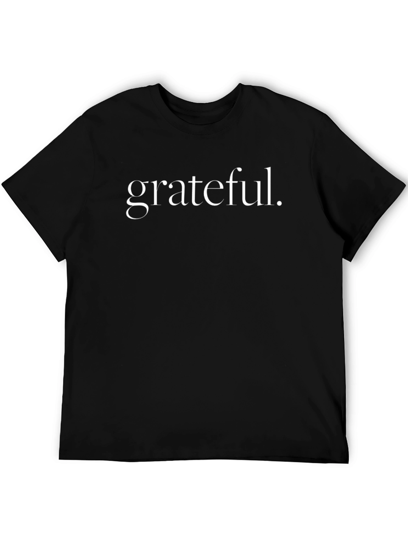 Grateful Graphic Tee - Stylish Black Cotton T-Shirt