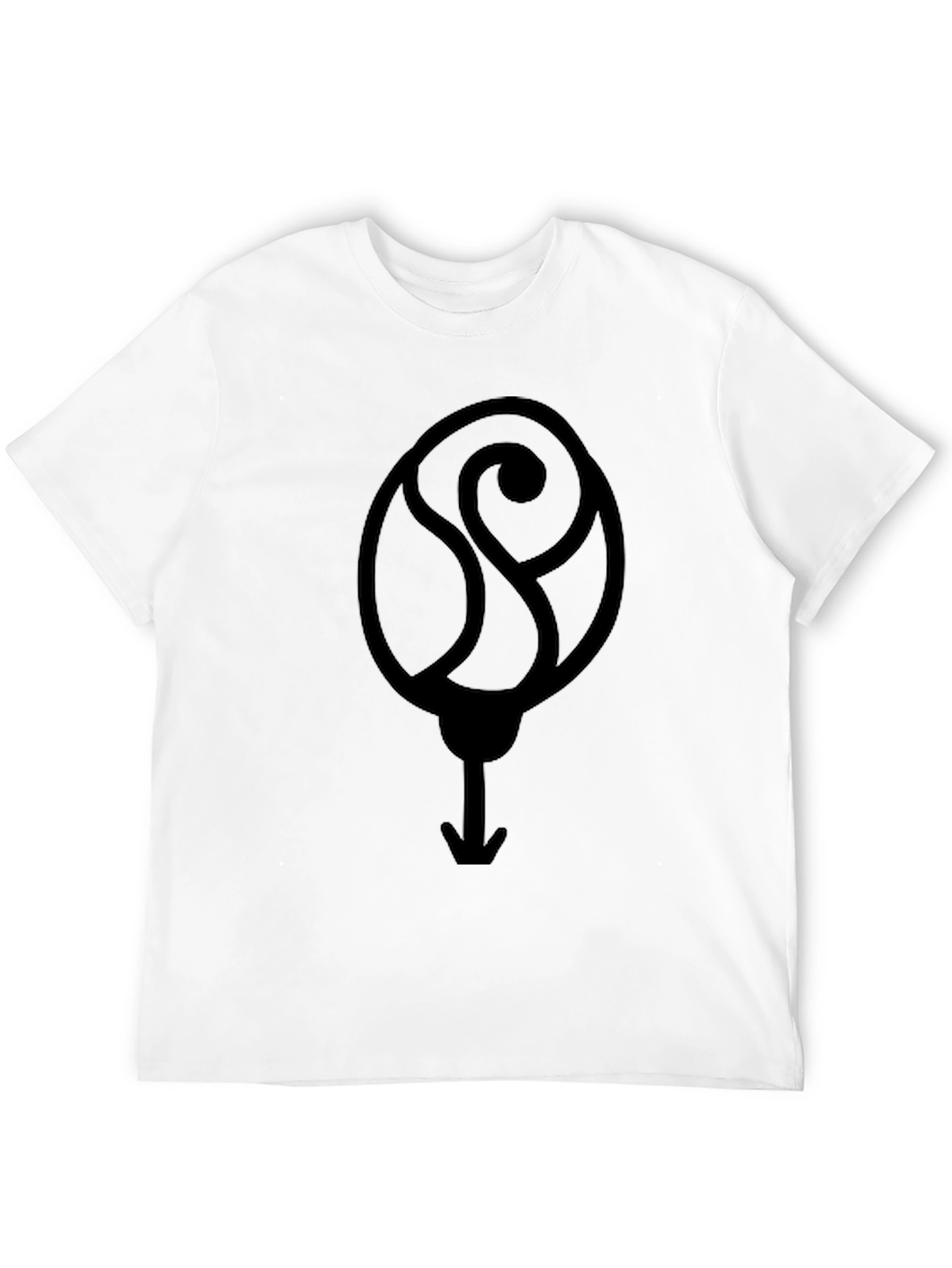 Abstract Symbol Graphic Black T-Shirt