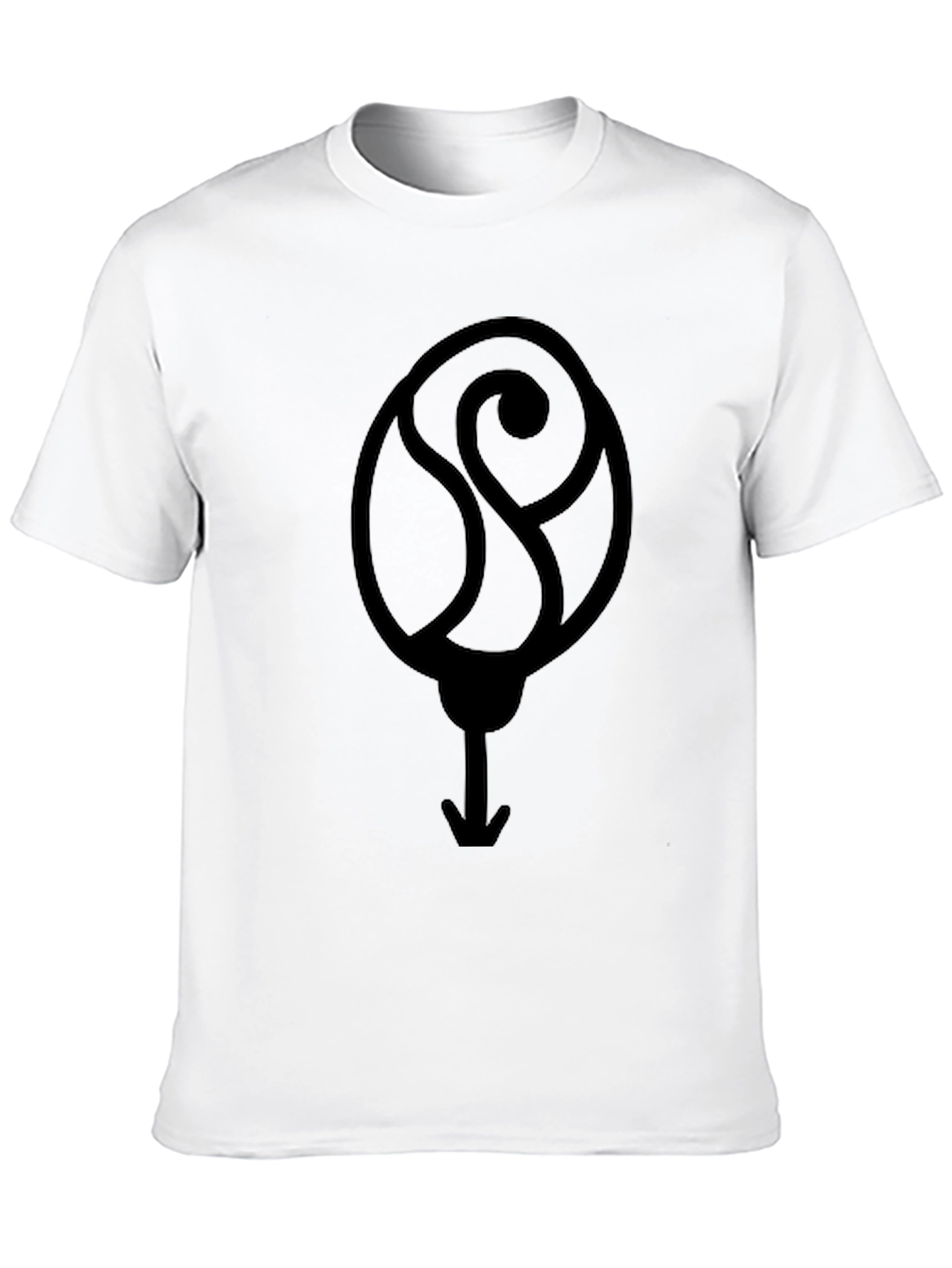 Abstract Symbol Graphic Black T-Shirt