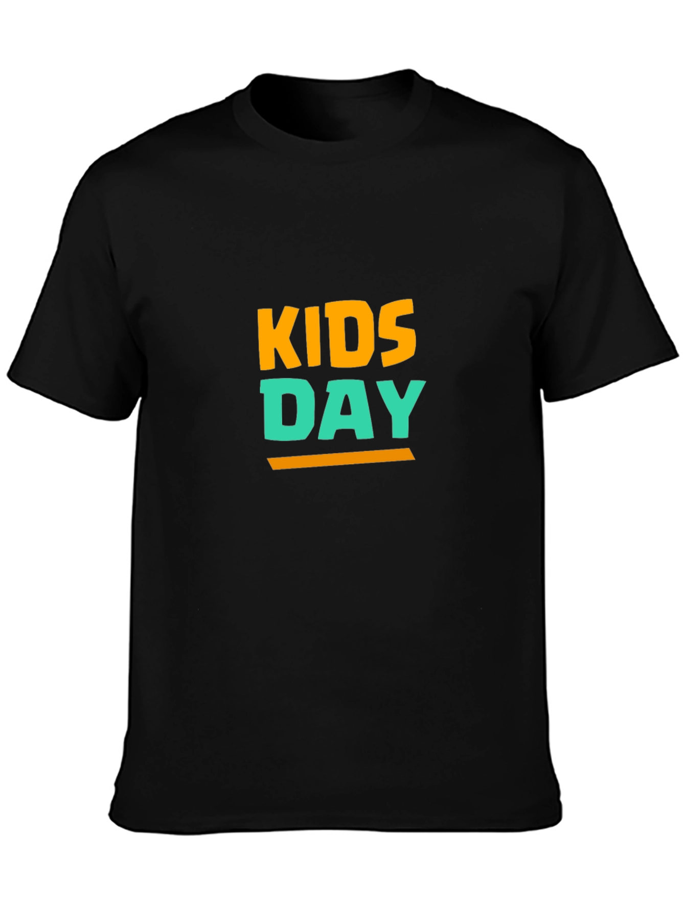 Kids Day T-Shirt - Black Cotton Blend