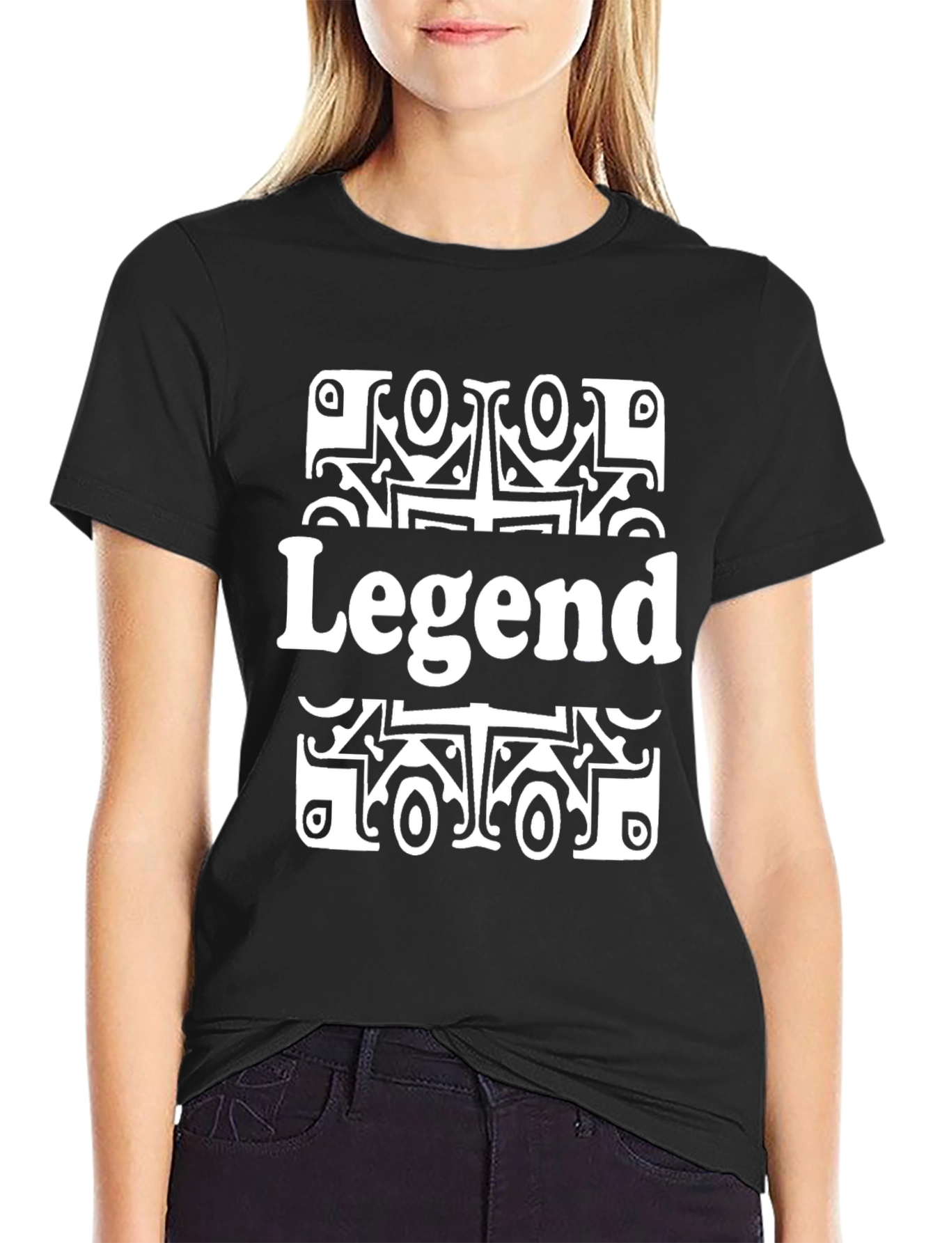 Legend Graphic Print Black T-Shirt