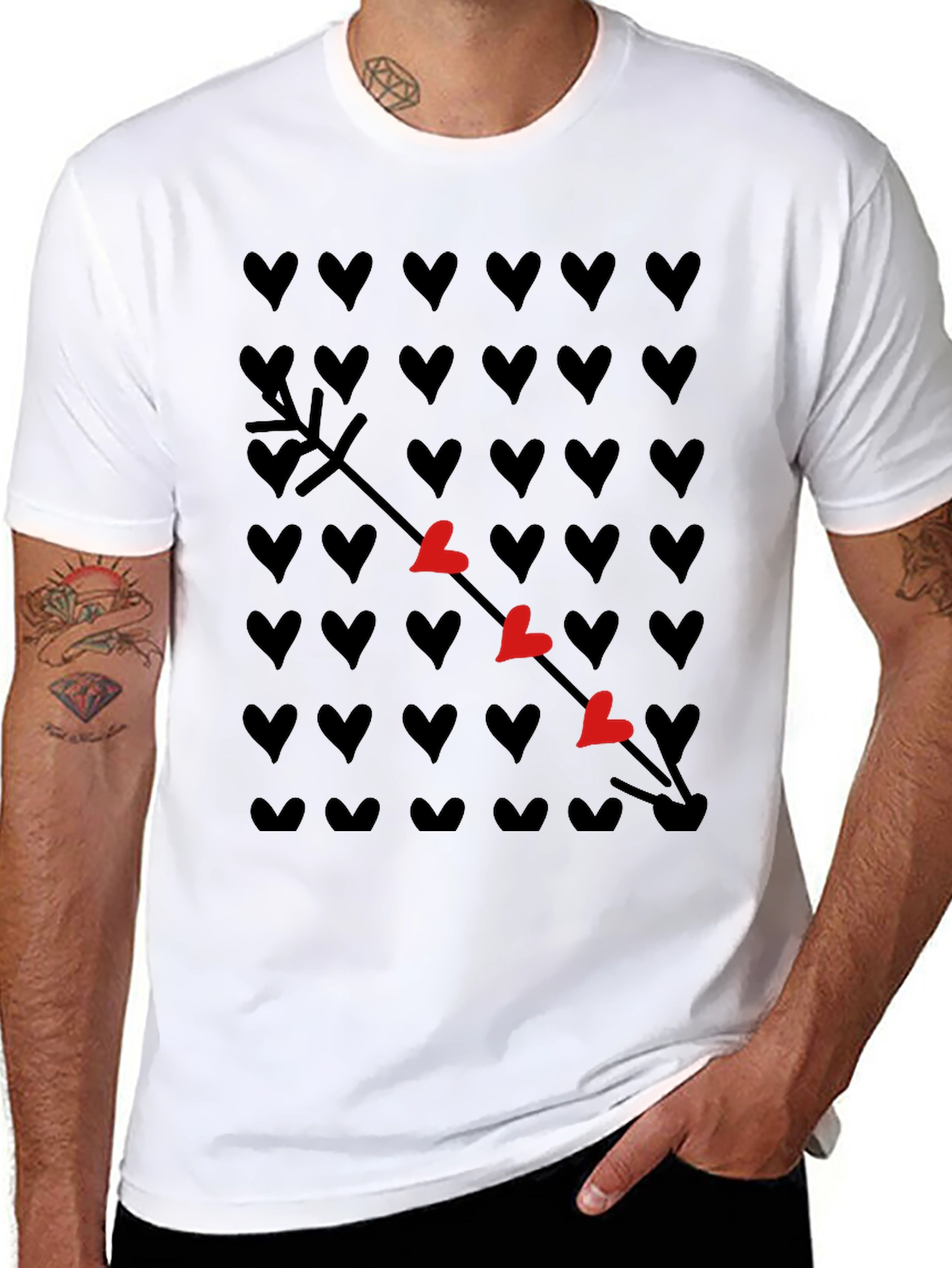 Heart Arrow T-Shirt - Trendy Graphic Tee