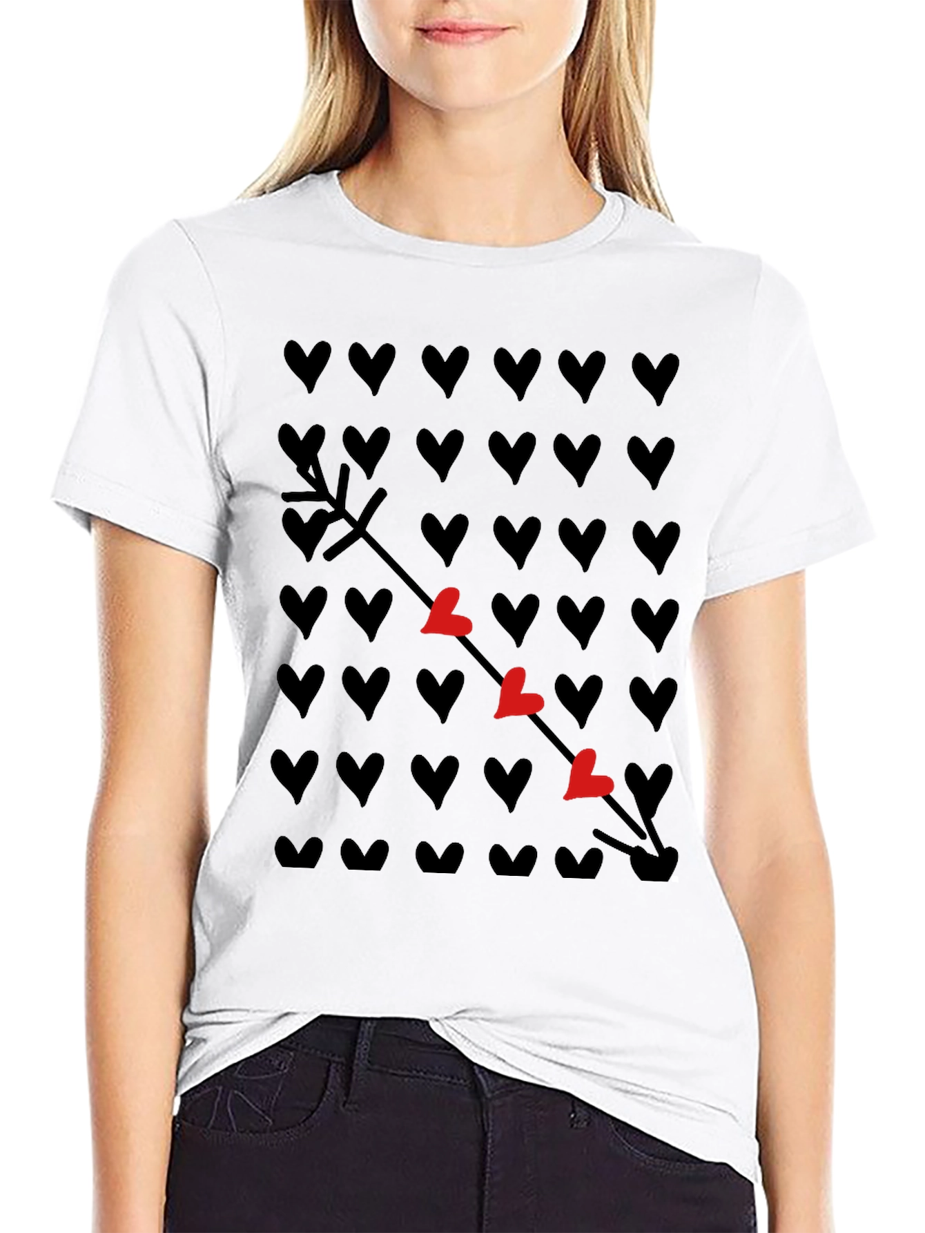 Heart Arrow T-Shirt - Trendy Graphic Tee