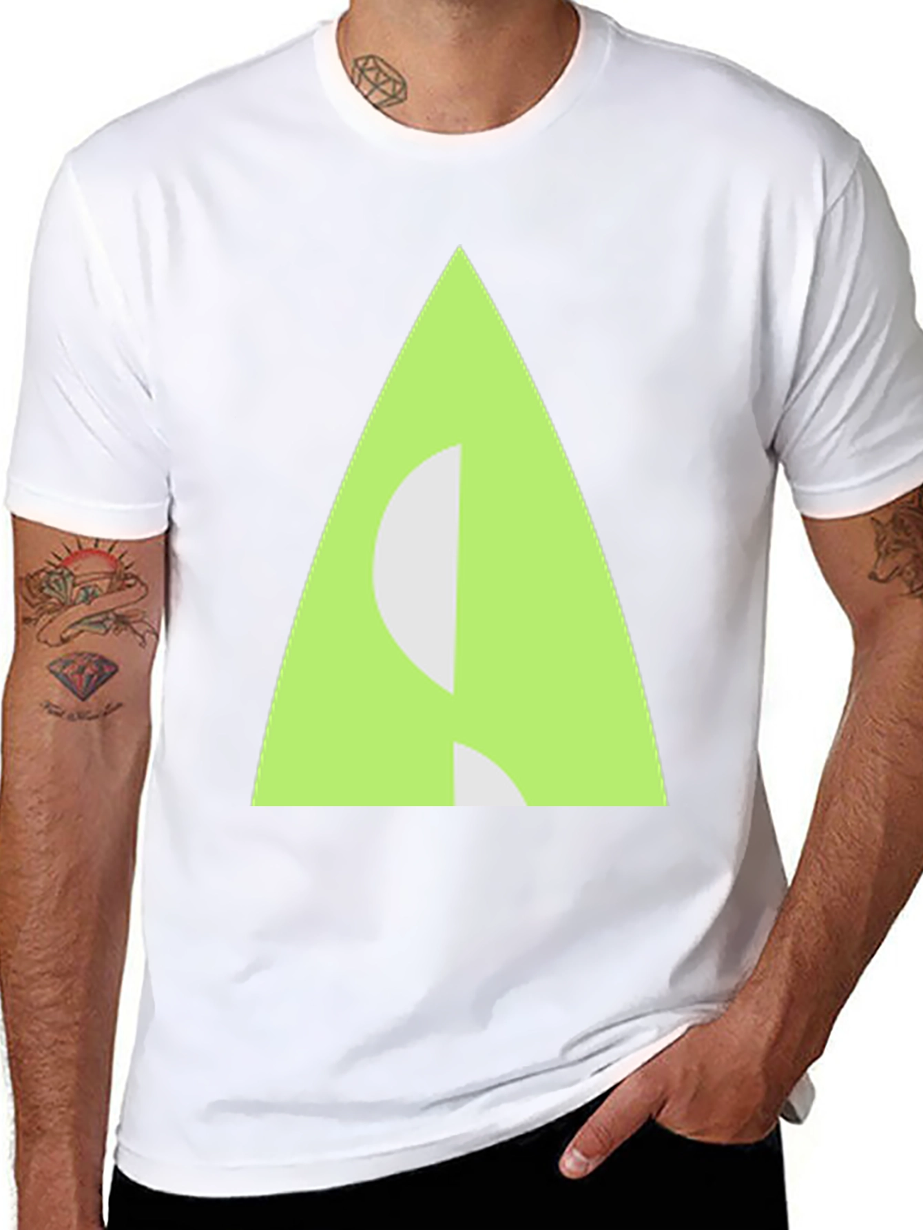 Geometric Triangle Graphic Tee - Modern Style