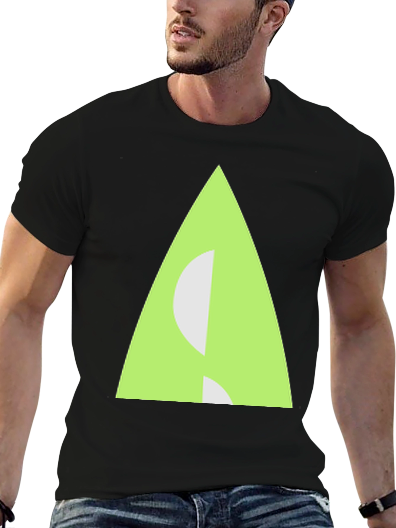 Geometric Triangle Graphic Tee - Modern Style