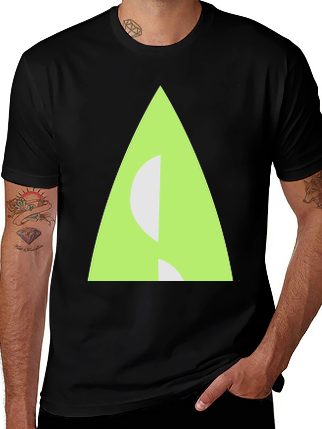 Geometric Triangle Graphic Tee - Modern Style
